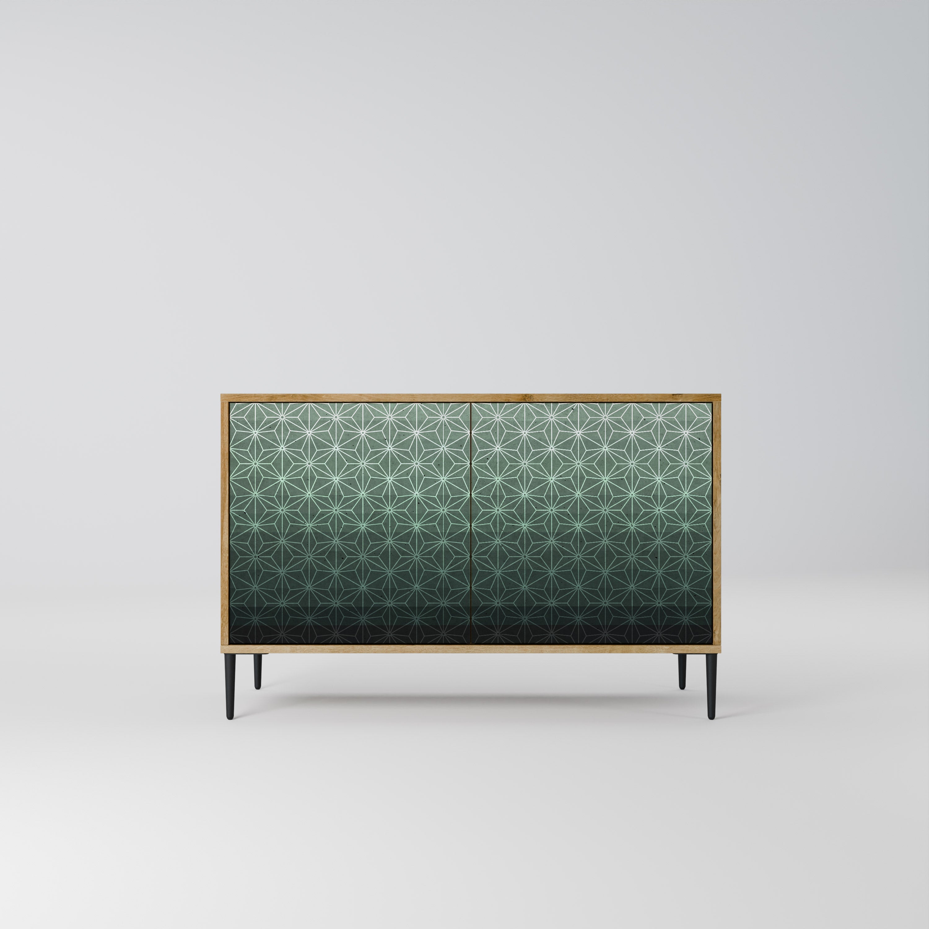 ORNAMENTAL GLIMMER 2-Door Sideboard in Oak Effect