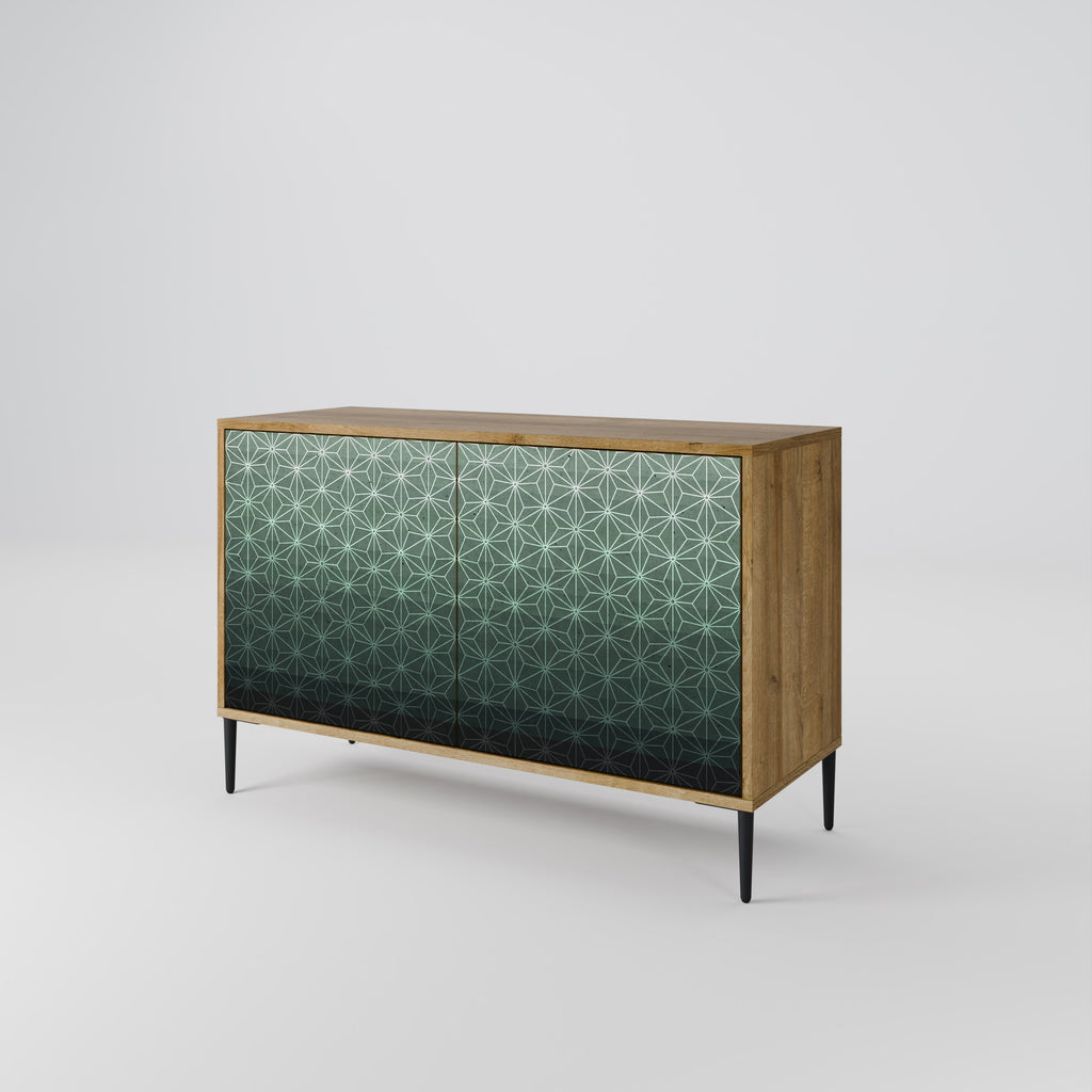 ORNAMENTAL GLIMMER 2-Door Sideboard in Oak Effect