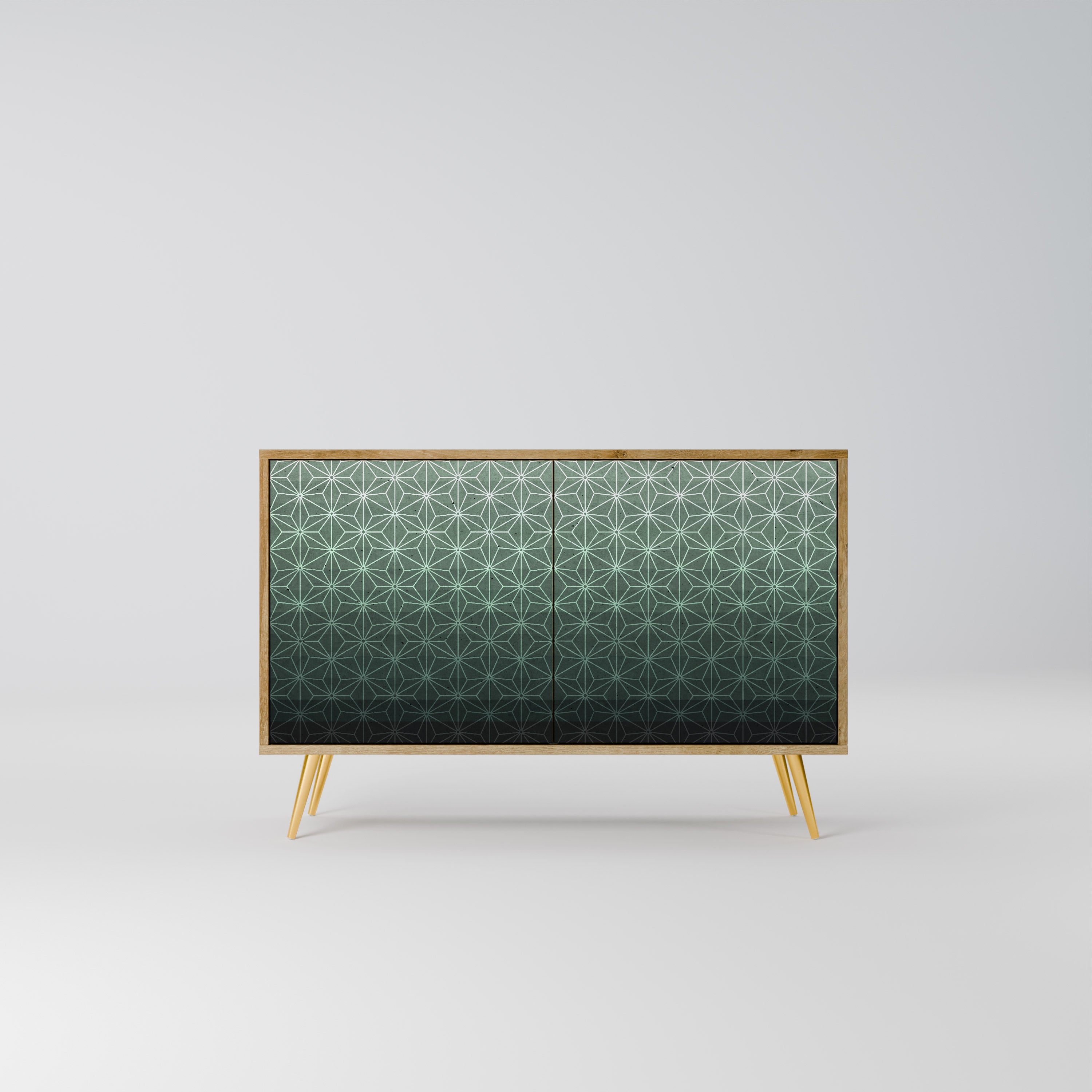 ORNAMENTAL GLIMMER 2-Door Sideboard in Oak Effect