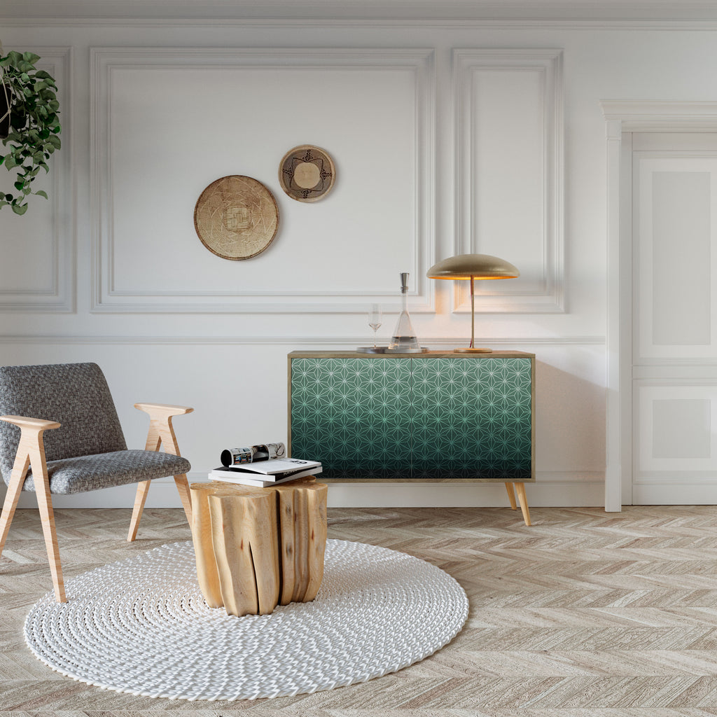 ORNAMENTAL GLIMMER 2-Door Sideboard in Oak Effect
