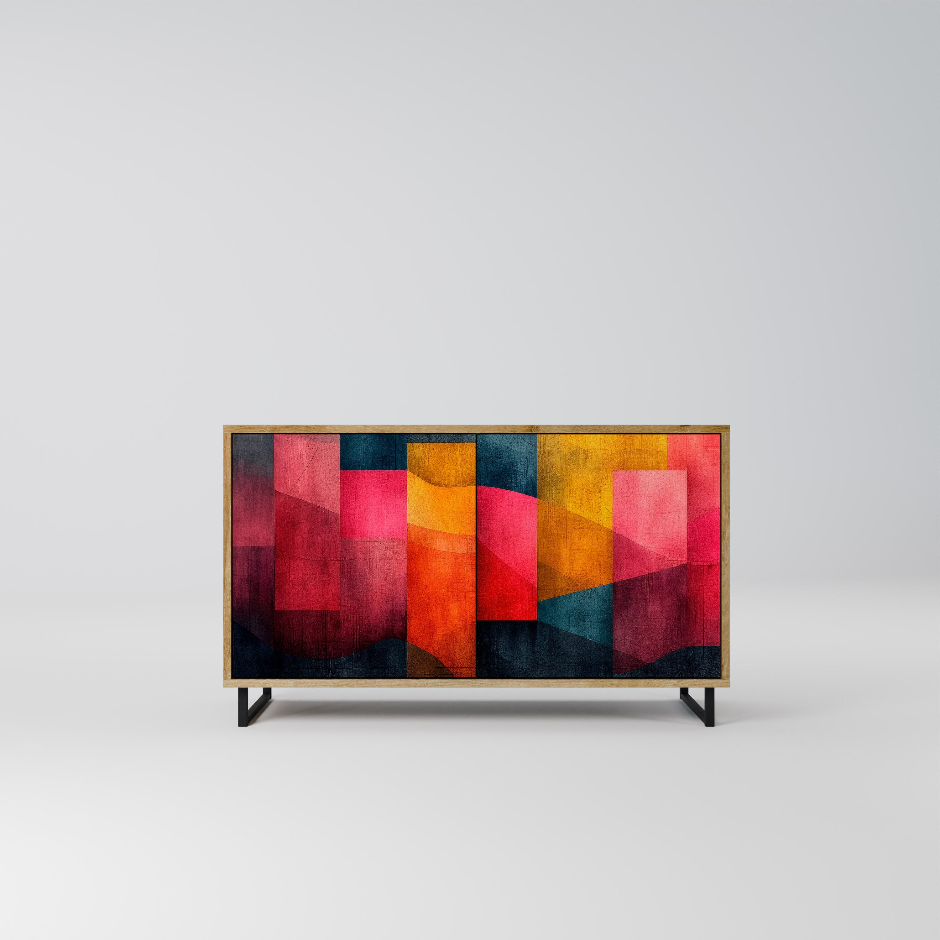 COLORFUL SOUNDS 2-Door Sideboard in Oak Effect