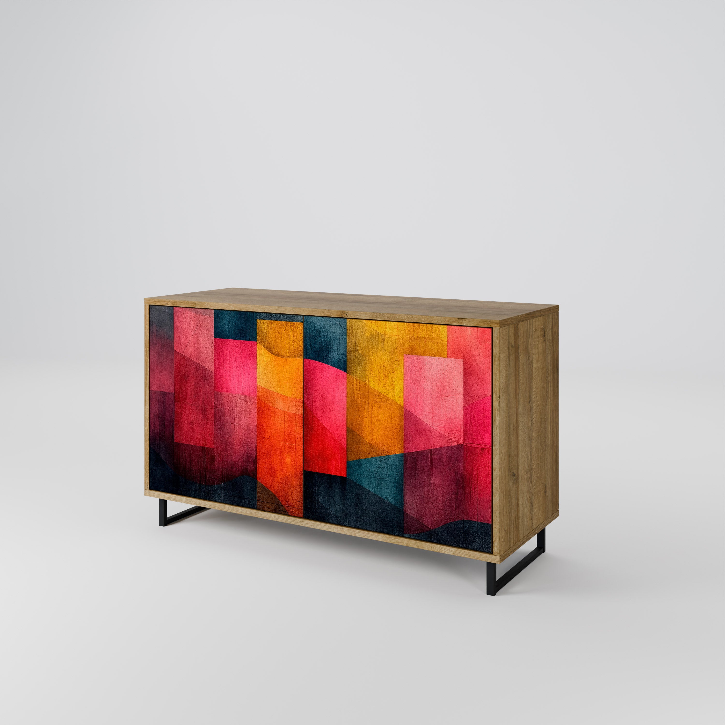 COLORFUL SOUNDS 2-Door Sideboard in Oak Effect