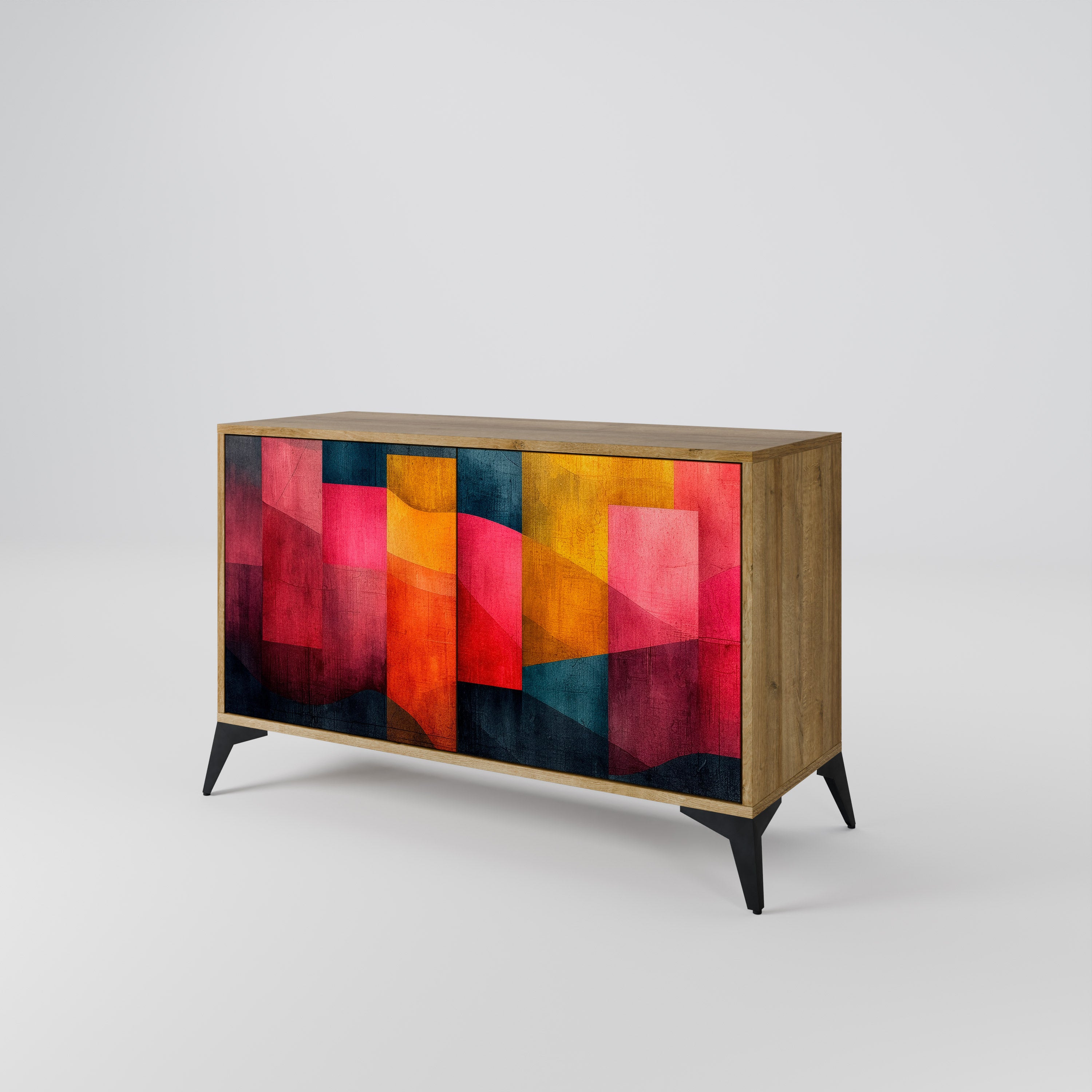 COLORFUL SOUNDS 2-Door Sideboard in Oak Effect