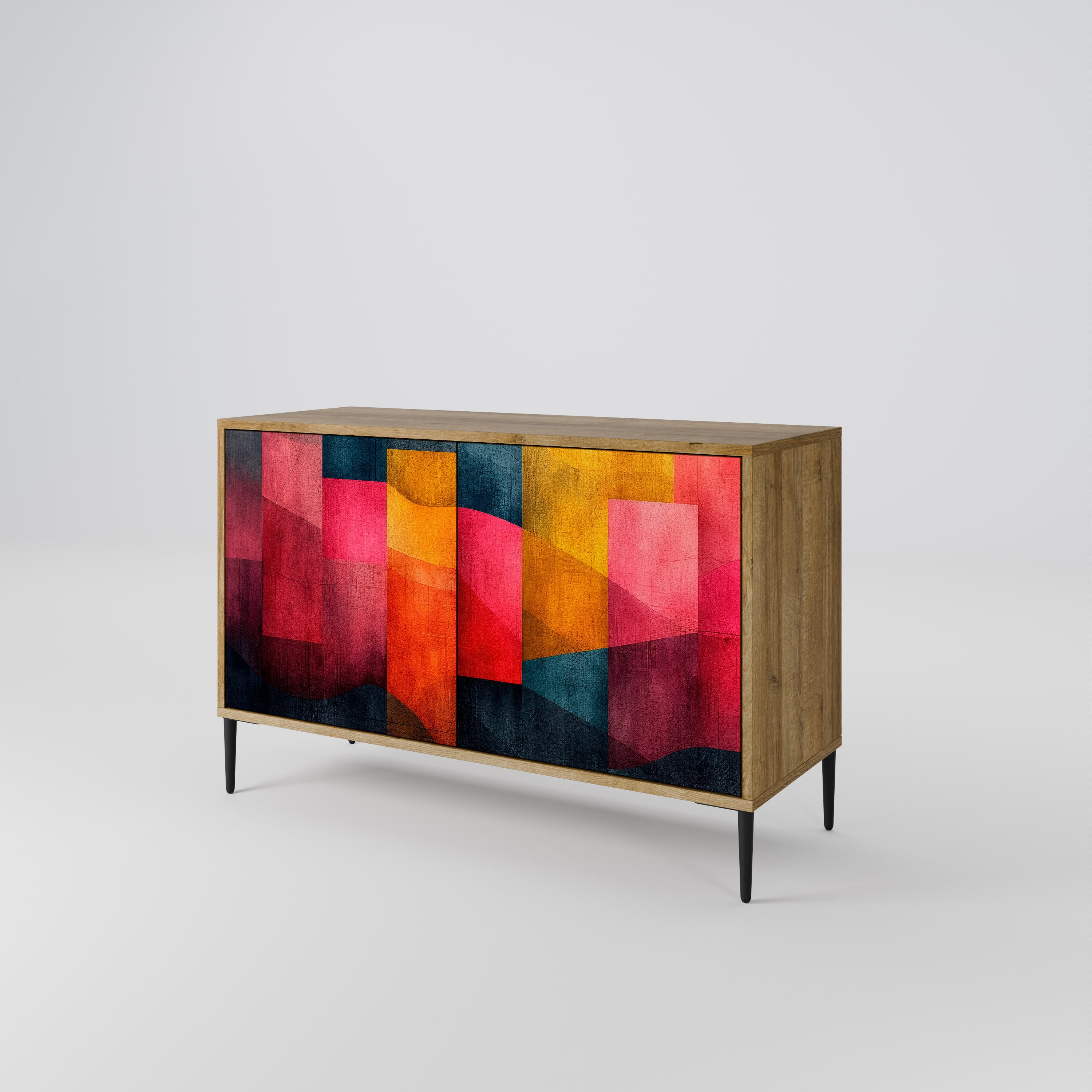 COLORFUL SOUNDS 2-Door Sideboard in Oak Effect