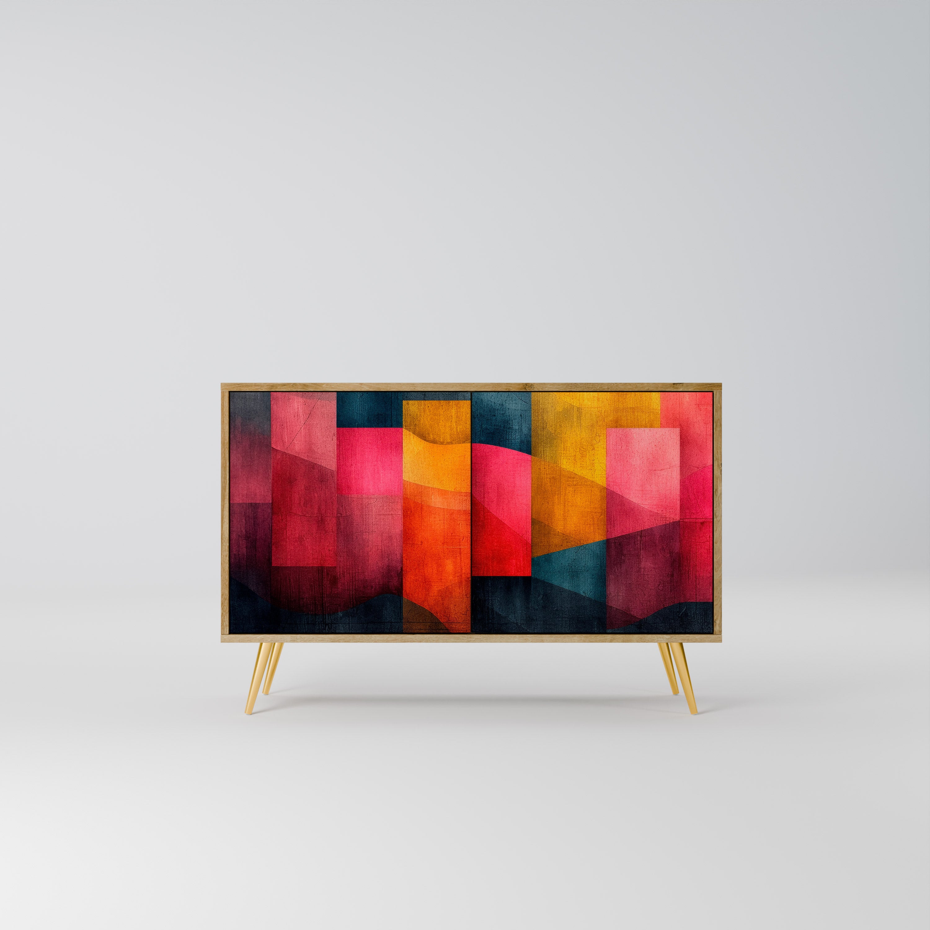COLORFUL SOUNDS 2-Door Sideboard in Oak Effect