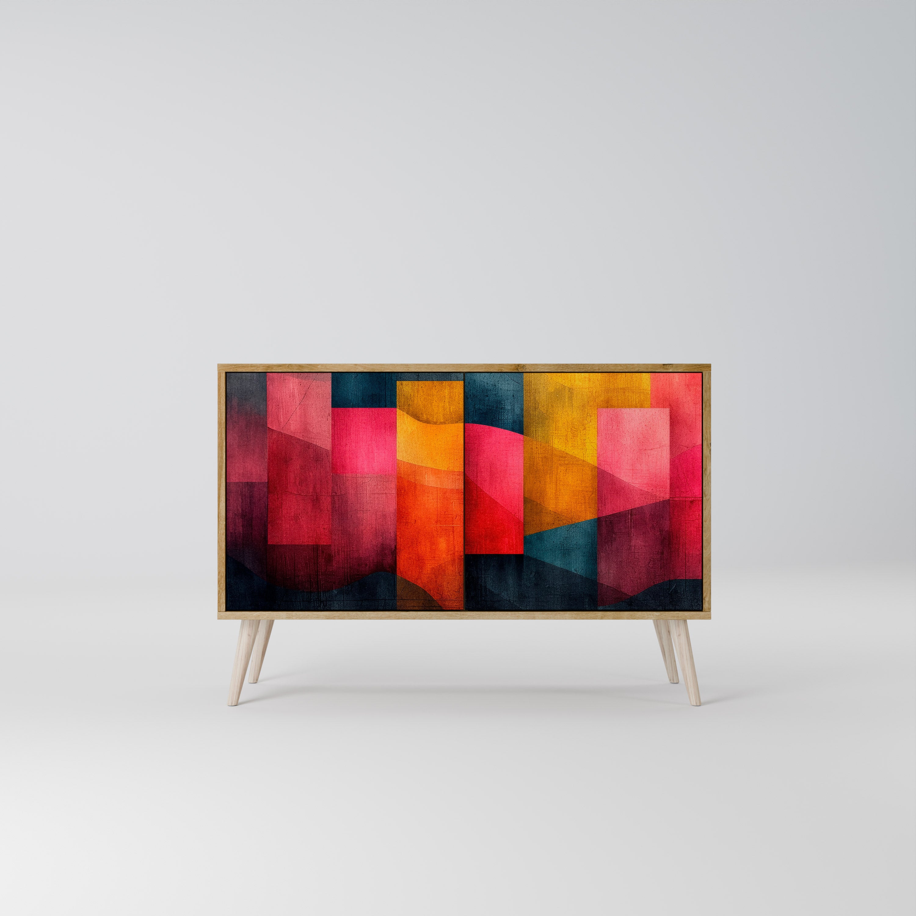 COLORFUL SOUNDS 2-Door Sideboard in Oak Effect