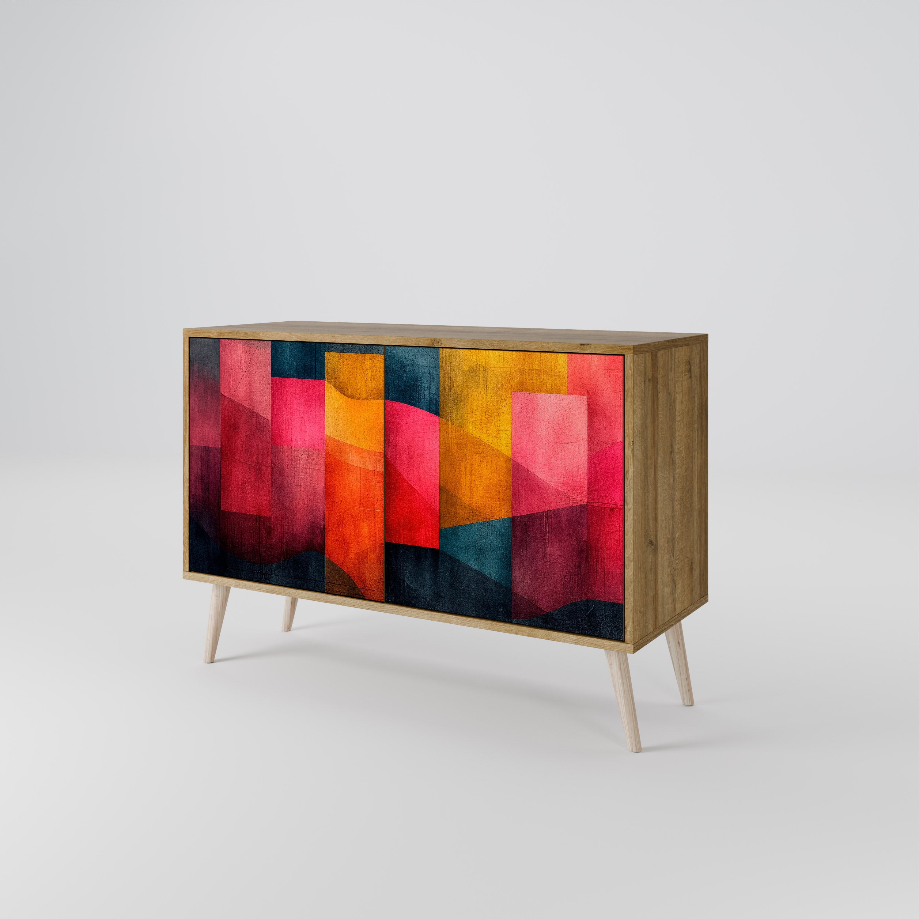 COLORFUL SOUNDS 2-Door Sideboard in Oak Effect