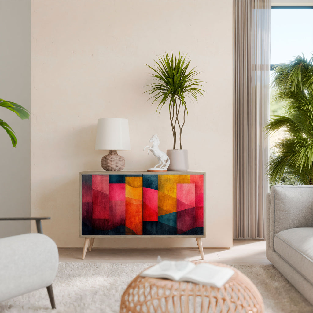 Aparador de 2 puertas COLORFUL SOUNDS efecto roble