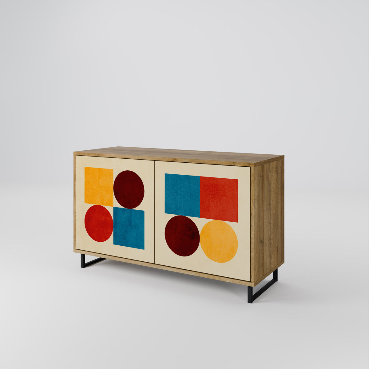 GEOMETRIC PUZZLE Aparador de 2 Puertas