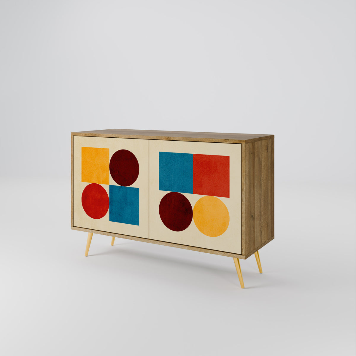 GEOMETRIC PUZZLE Aparador de 2 Puertas