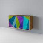 COLD SHOWCASE Aparador de 2 Puertas en Efecto Roble