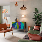 COLD SHOWCASE Aparador de 2 Puertas en Efecto Roble