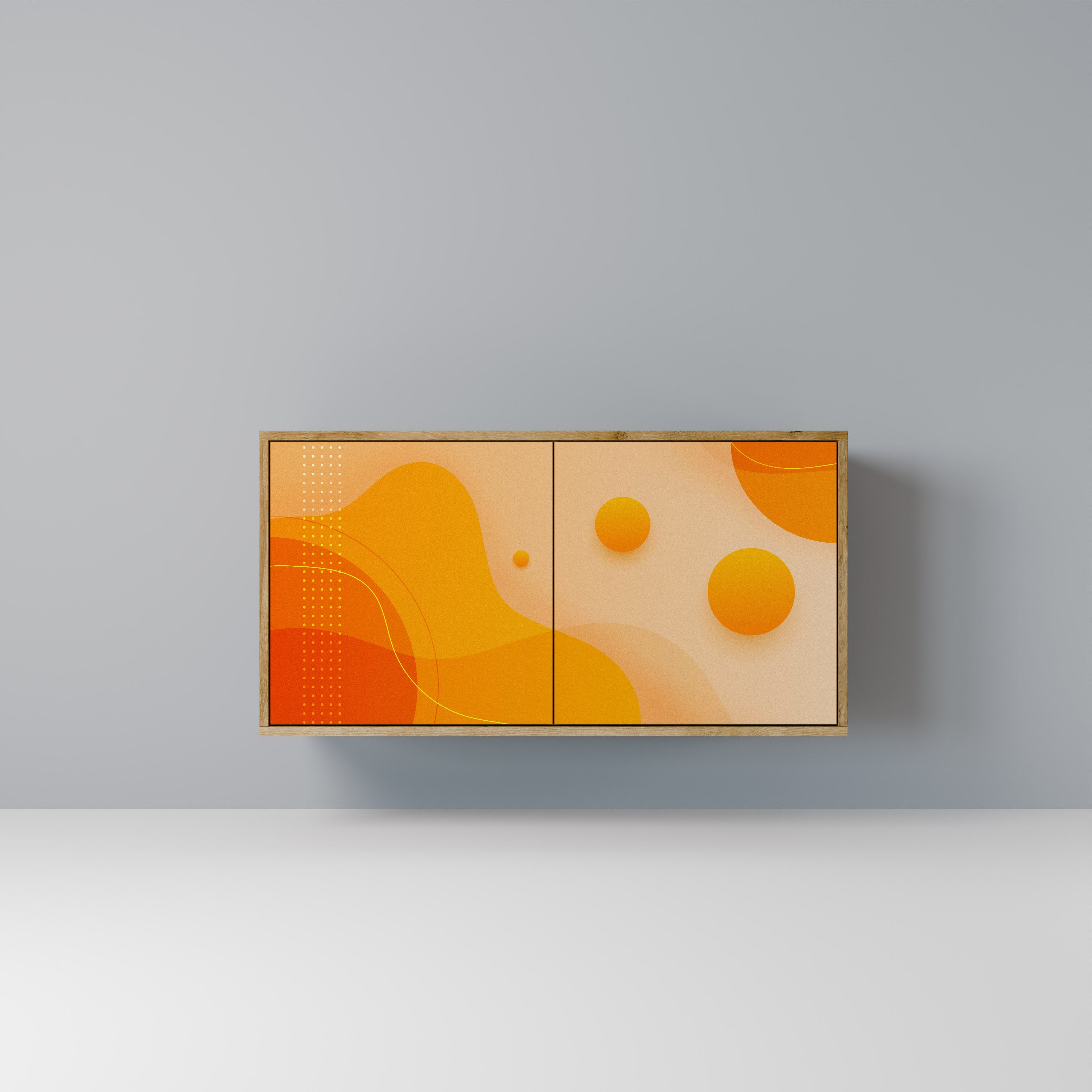 ORANGE ARRANGEMENT 2-Door Sideboard in Oak Effect