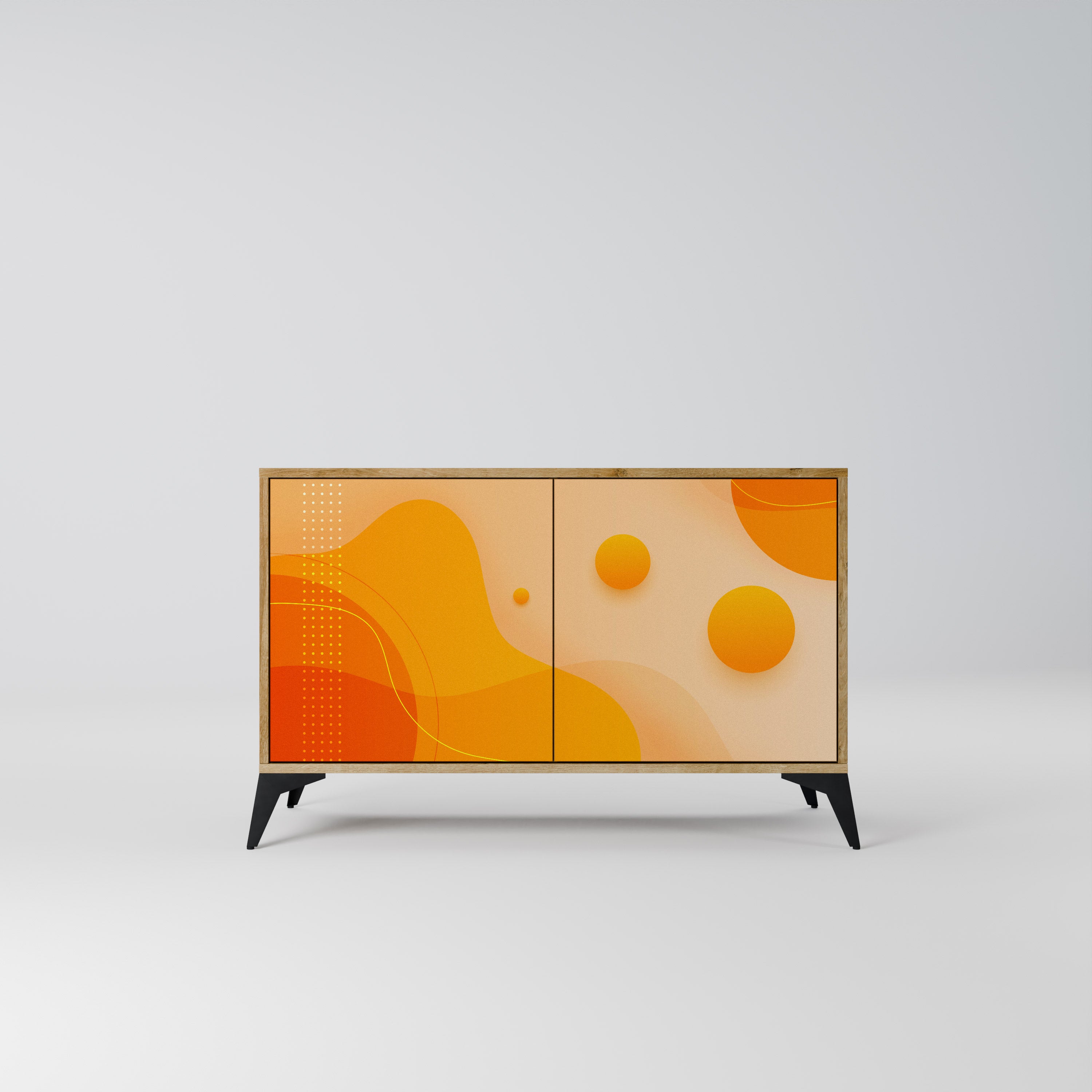 ORANGE ARRANGEMENT 2-Door Sideboard in Oak Effect
