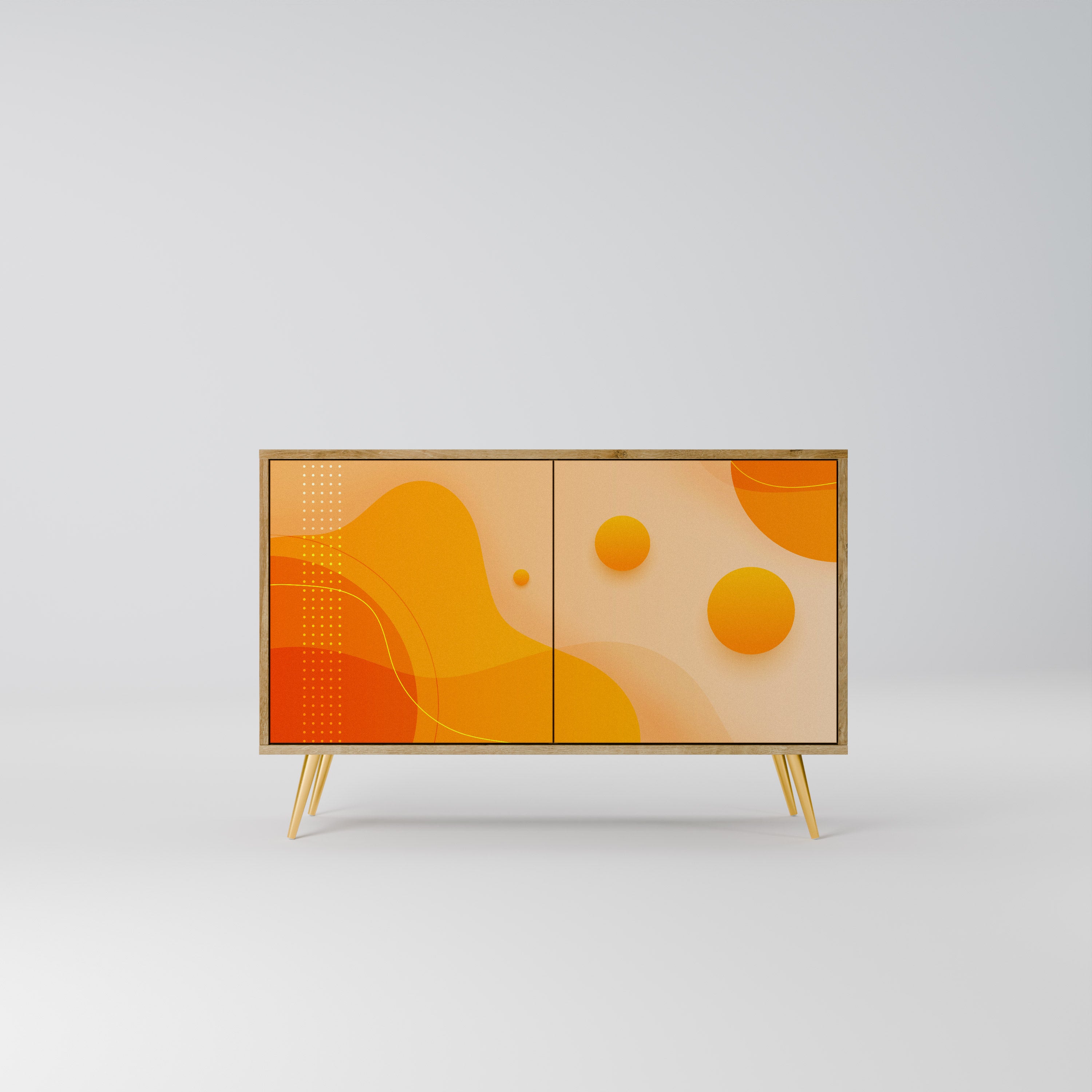ORANGE ARRANGEMENT 2-Door Sideboard in Oak Effect