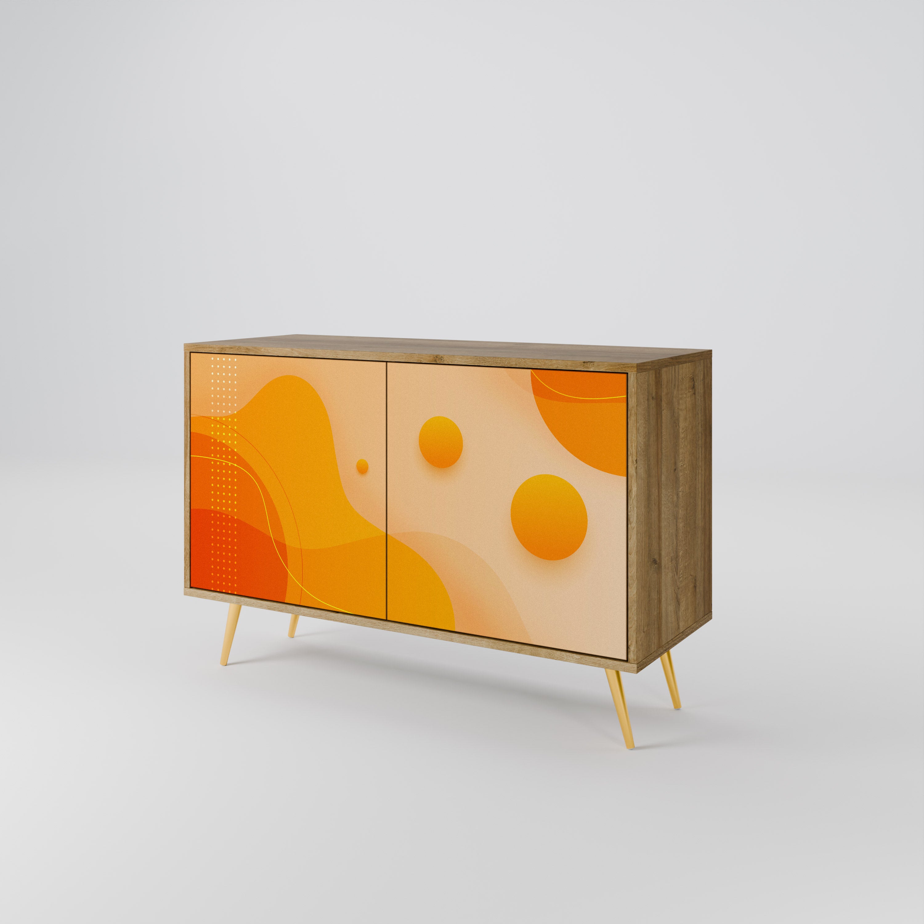 ORANGE ARRANGEMENT 2-Door Sideboard in Oak Effect