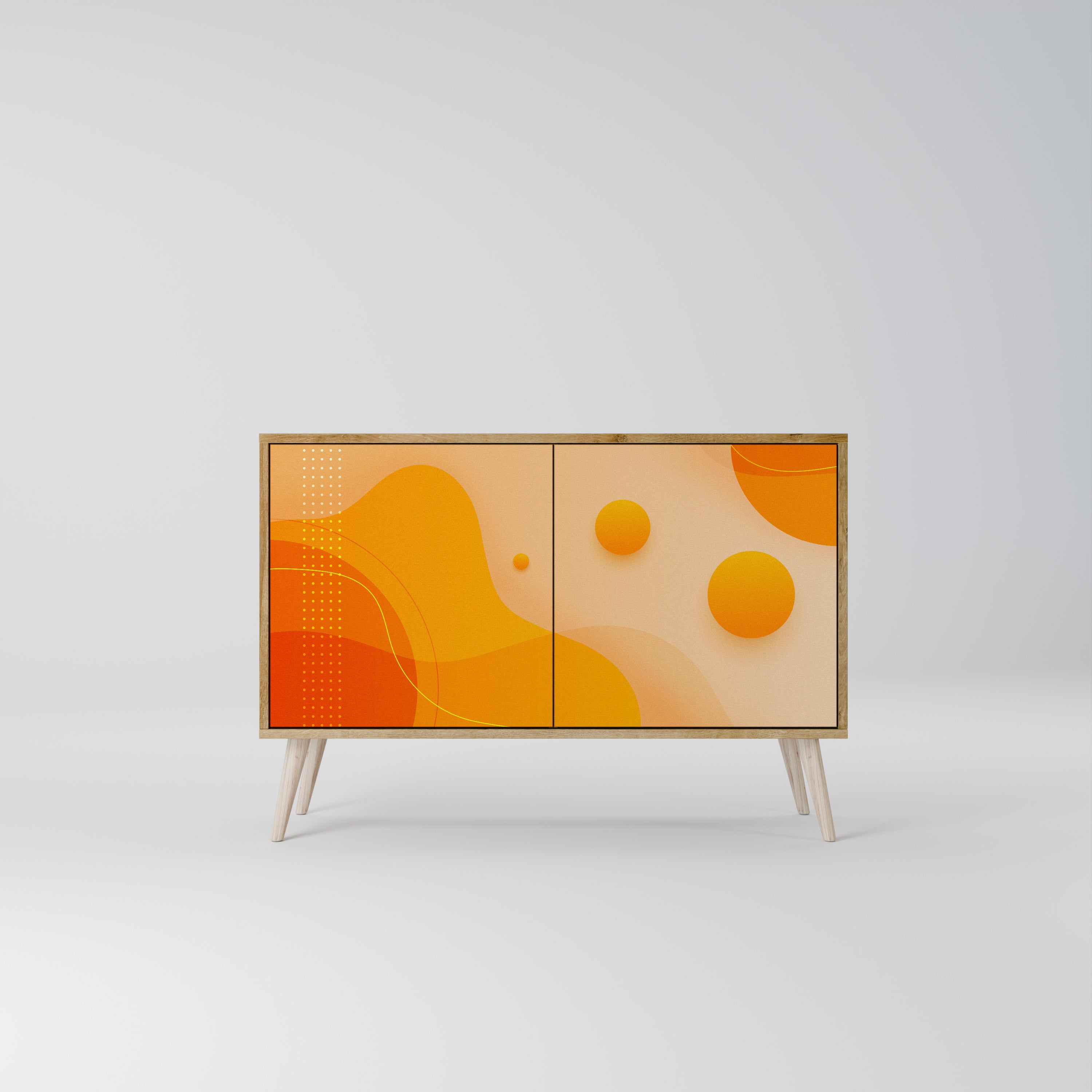 ORANGE ARRANGEMENT 2-Door Sideboard in Oak Effect