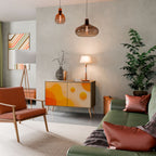 ORANGE ARRANGEMENT Aparador de 2 Puertas en Efecto Roble