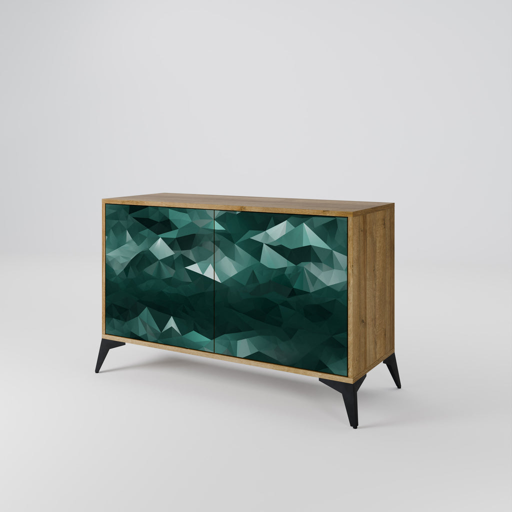 POLYGONAL FLOATING 2-Door Sideboard in Oak Effect