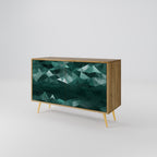 POLYGONAL FLOATING 2-Door Sideboard in Oak Effect