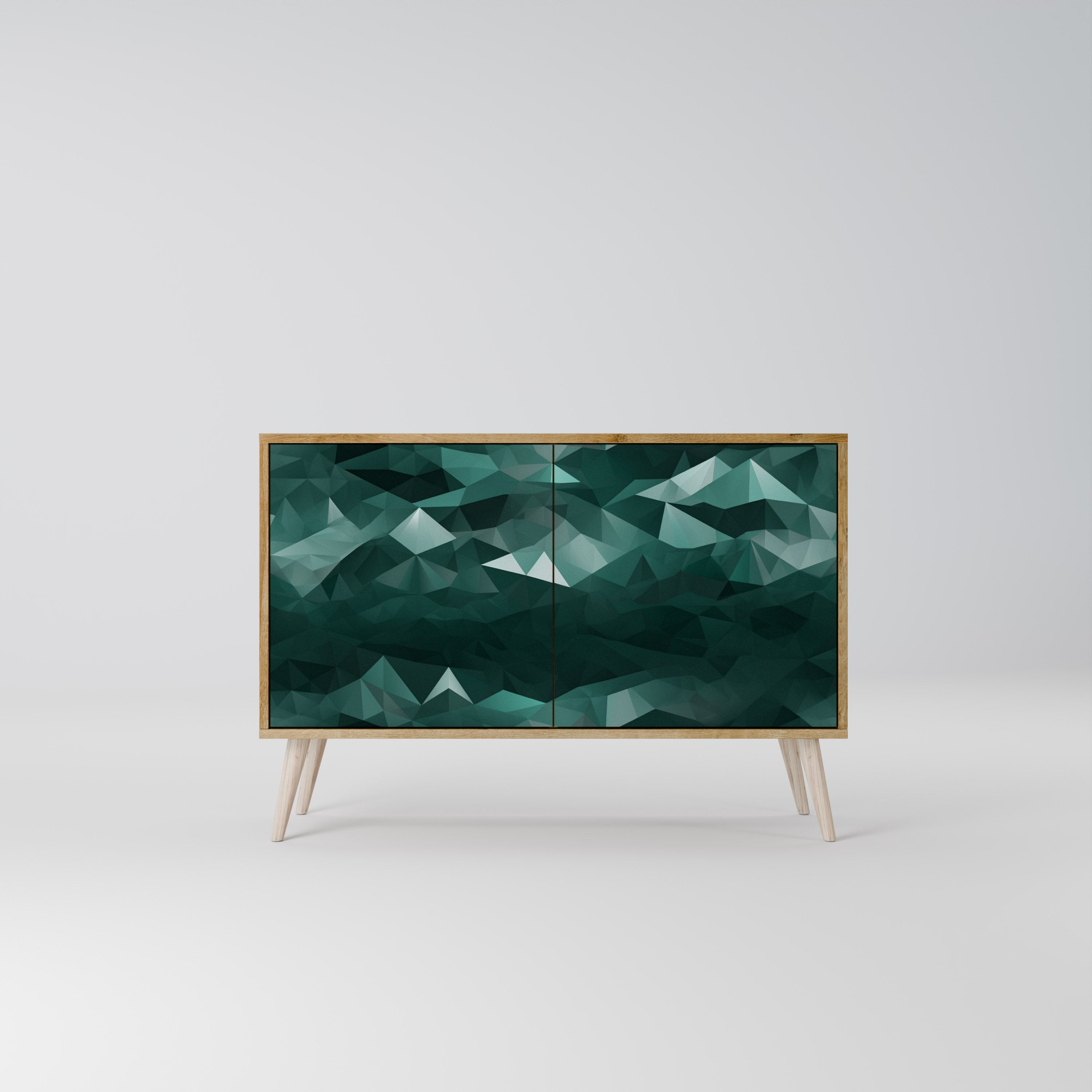POLYGONAL FLOATING 2-Door Sideboard in Oak Effect