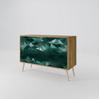POLYGONAL FLOATING 2-Door Sideboard in Oak Effect