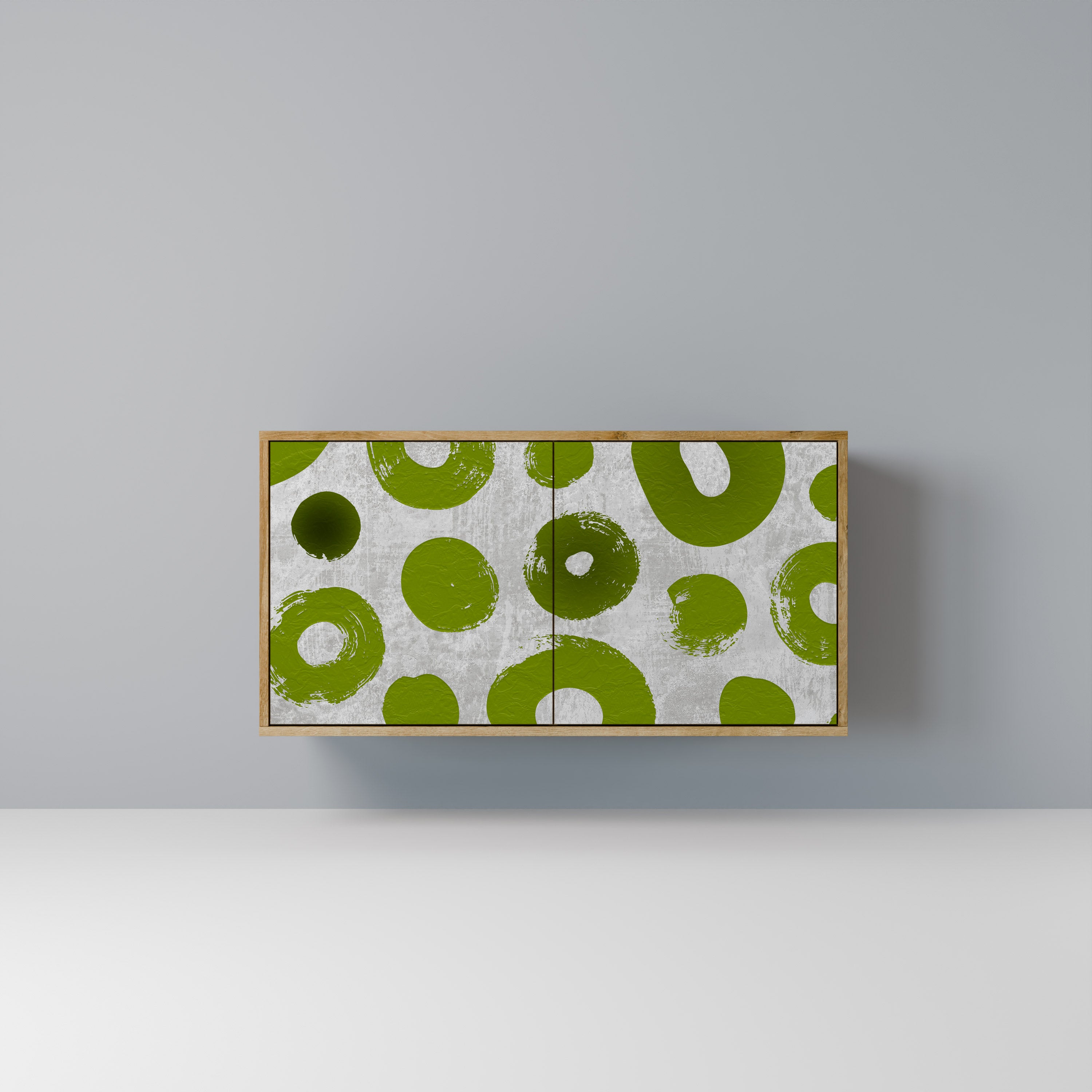 GREEN RHAPSODY 2-Door Sideboard in Oak Effect