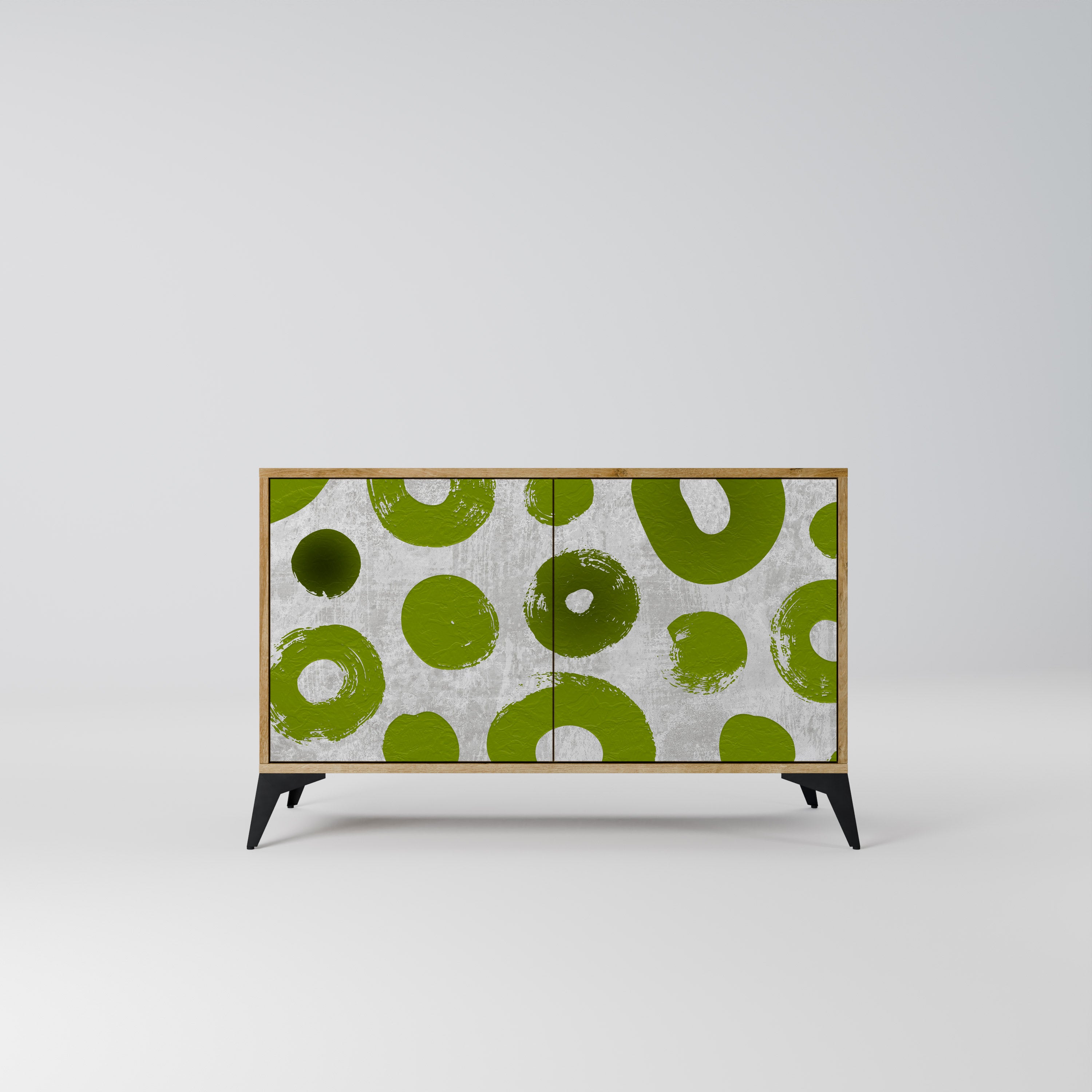 GREEN RHAPSODY 2-Door Sideboard in Oak Effect