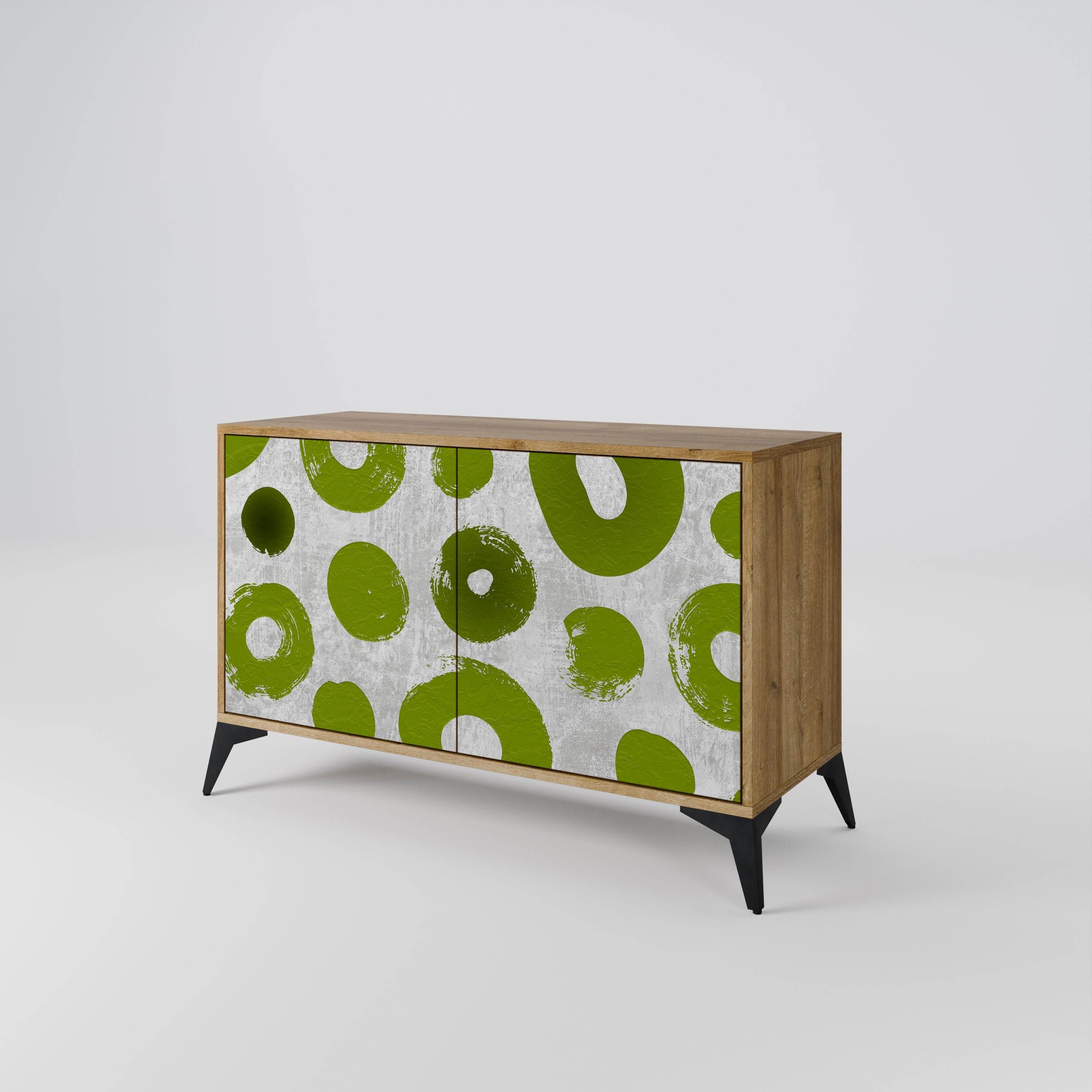 GREEN RHAPSODY 2-Door Sideboard in Oak Effect