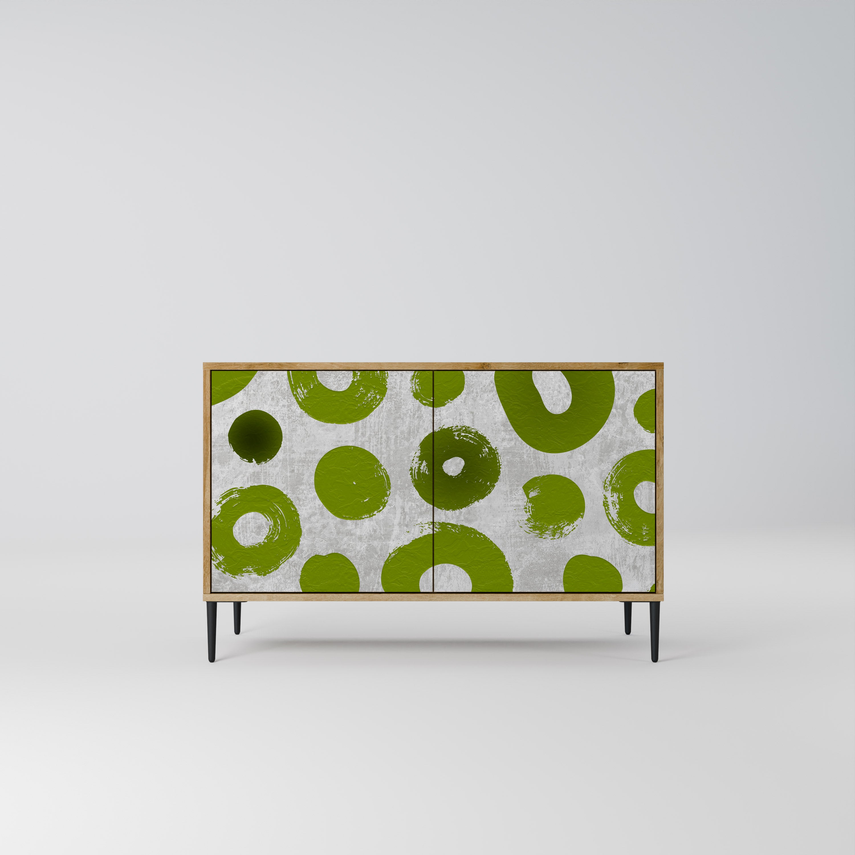 GREEN RHAPSODY 2-Door Sideboard in Oak Effect