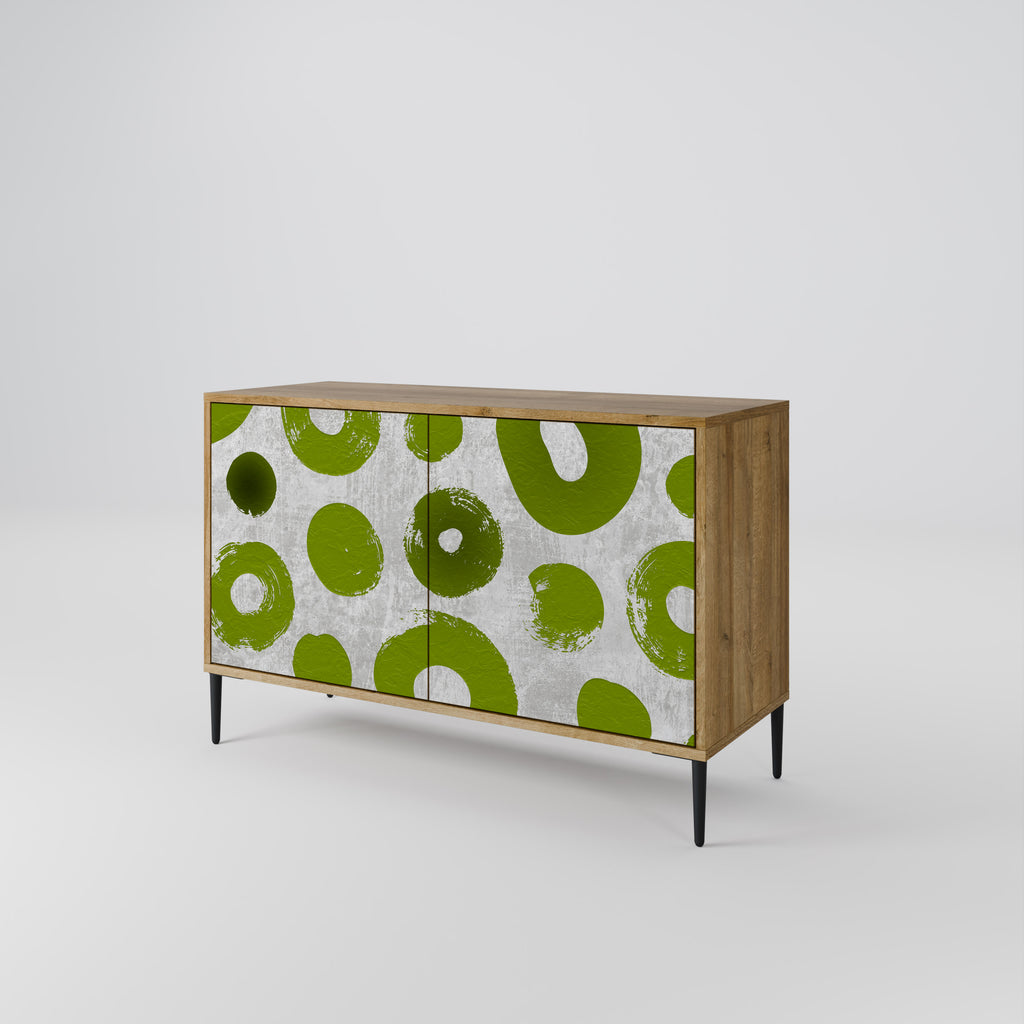 GREEN RHAPSODY 2-Door Sideboard in Oak Effect
