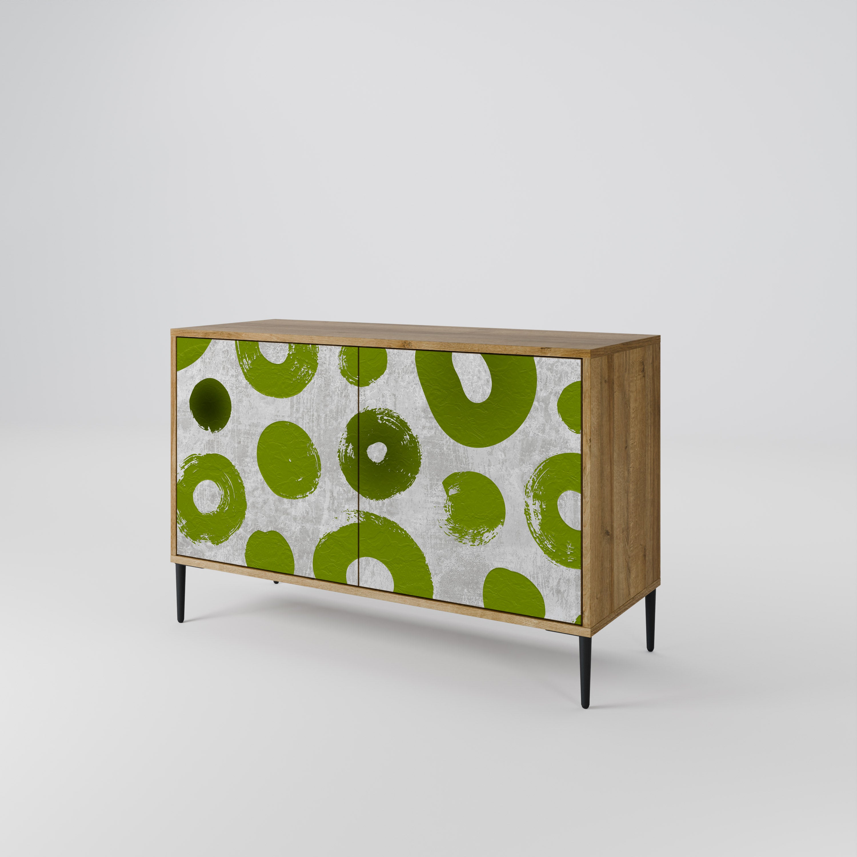 GREEN RHAPSODY 2-Door Sideboard in Oak Effect