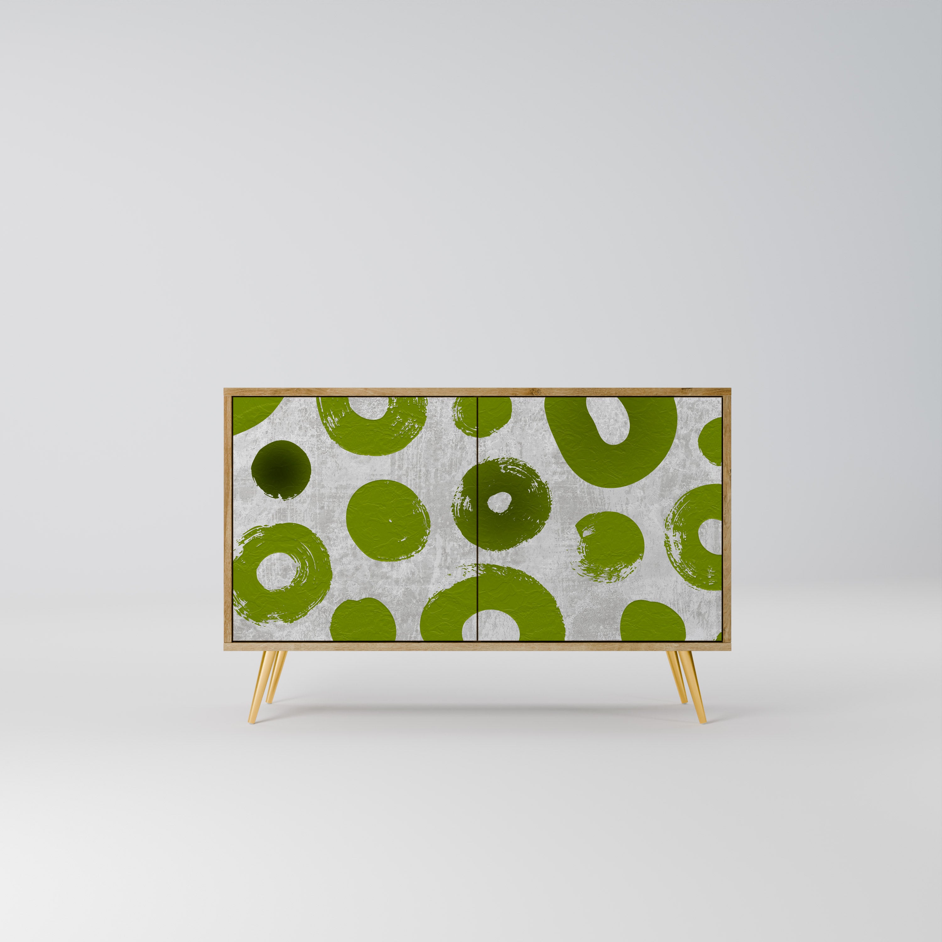 GREEN RHAPSODY 2-Door Sideboard in Oak Effect