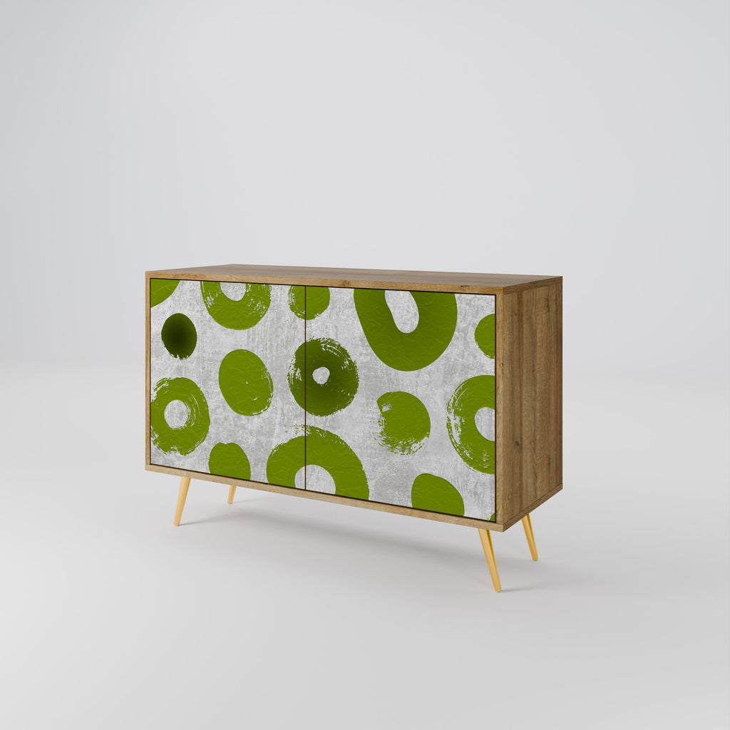 GREEN RHAPSODY 2-Door Sideboard in Oak Effect