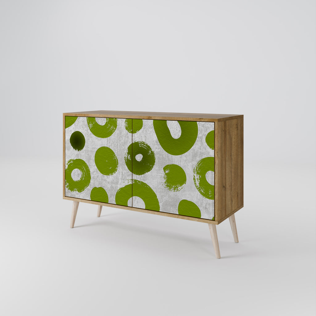 GREEN RHAPSODY 2-Door Sideboard in Oak Effect