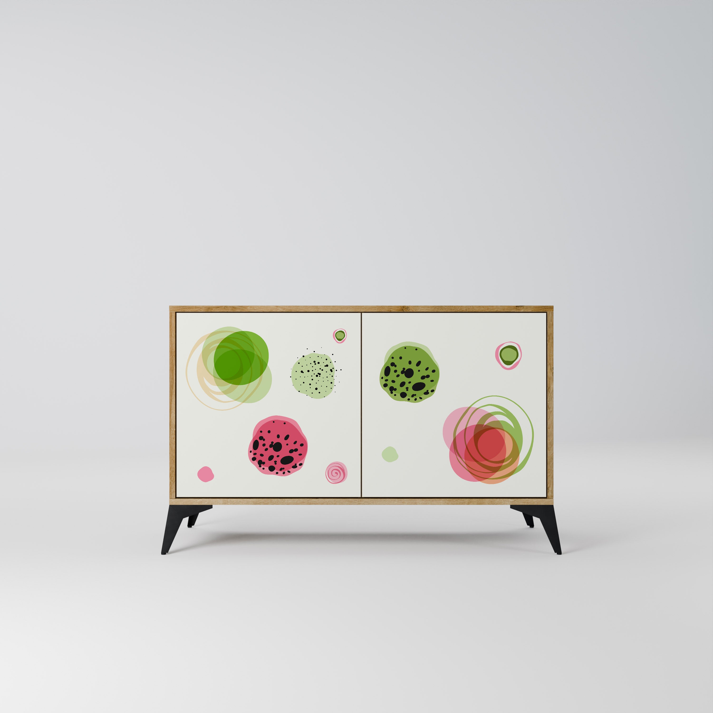 COLORFUL COSMOS 2-Door Sideboard in Oak Effect