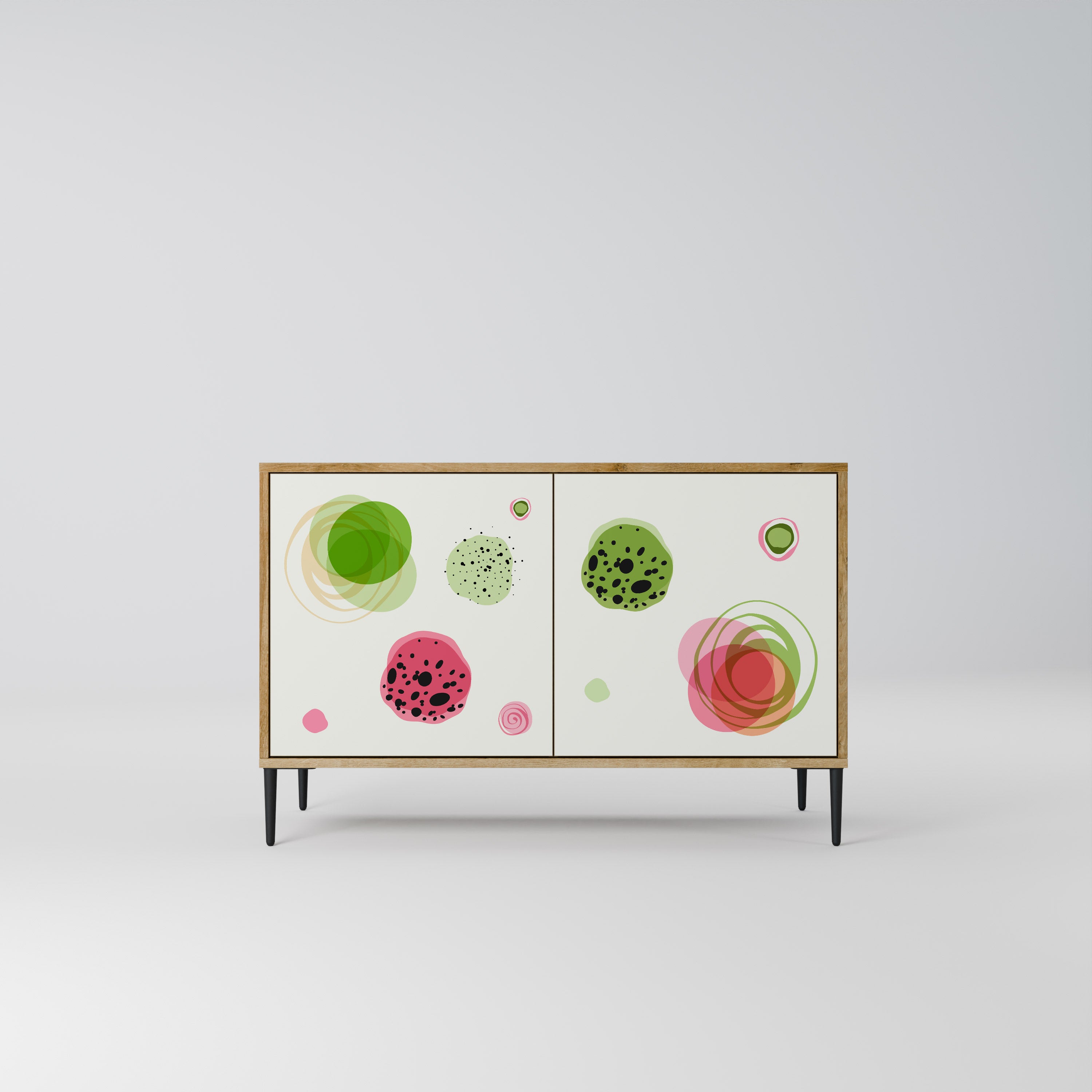 COLORFUL COSMOS 2-Door Sideboard in Oak Effect
