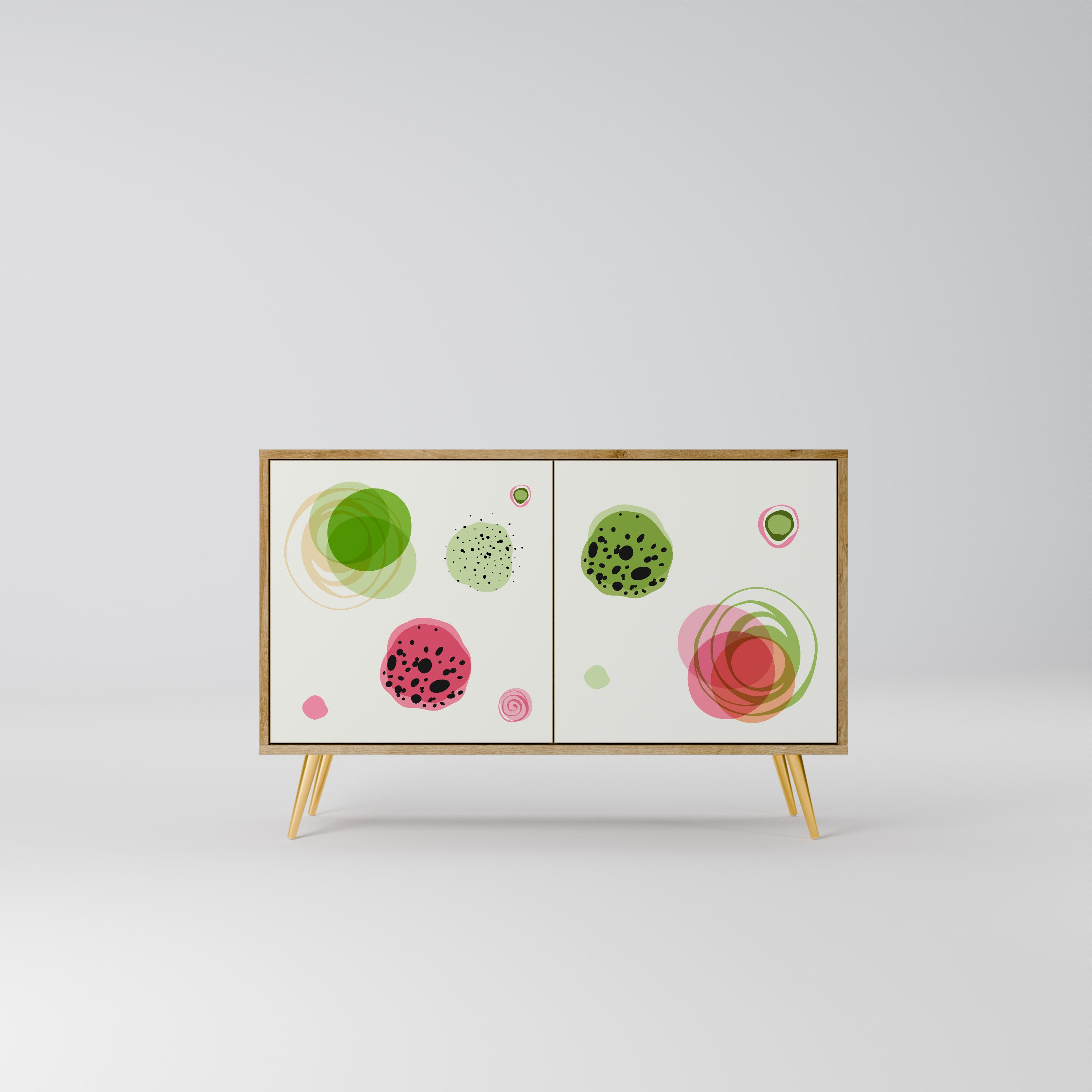 COLORFUL COSMOS 2-Door Sideboard in Oak Effect