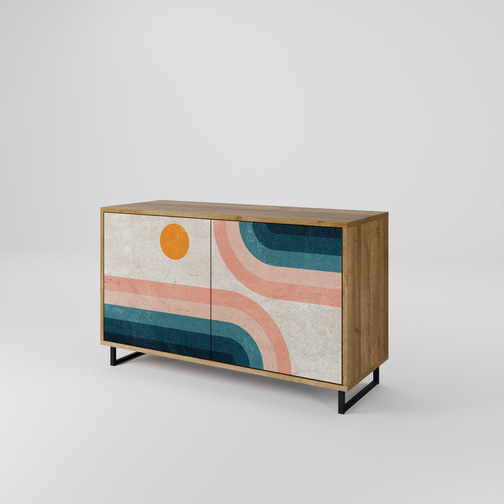 TWO HALVES 2-Door Sideboard in Oak Effect