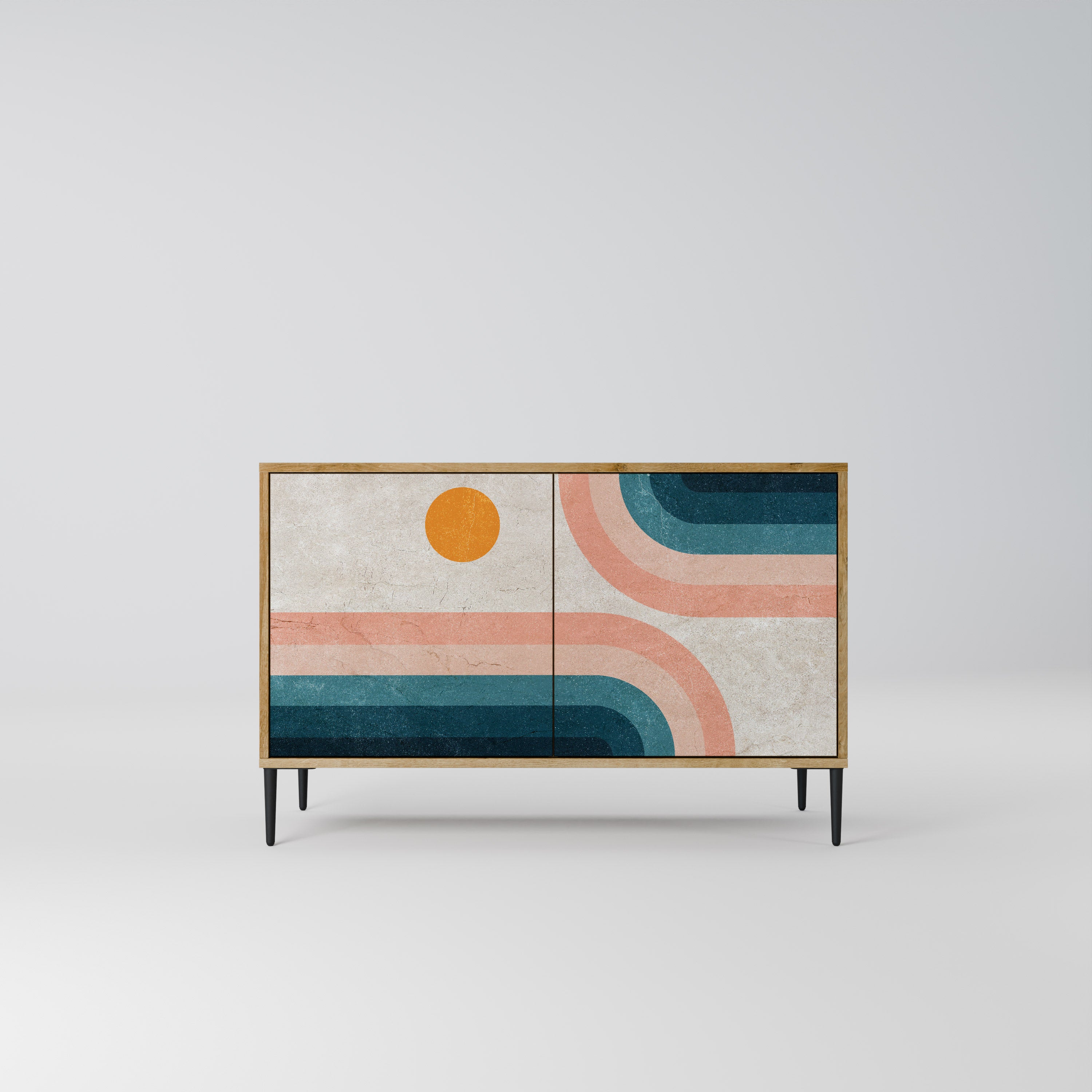 TWO HALVES 2-Door Sideboard in Oak Effect