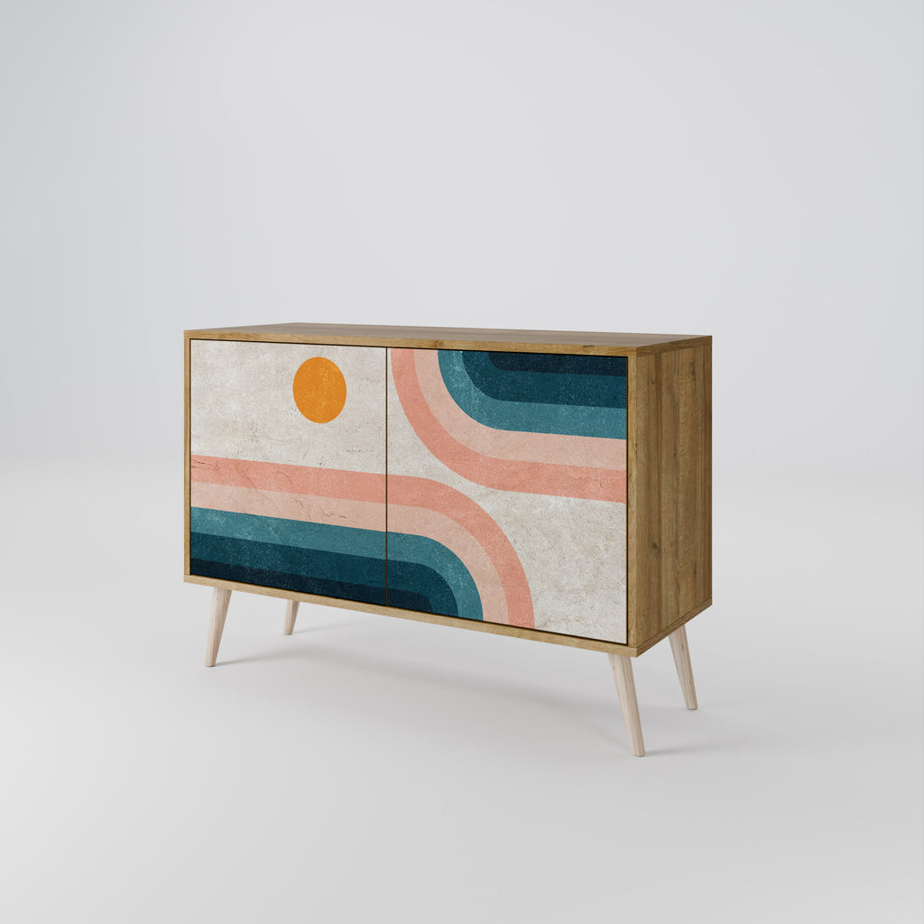 TWO HALVES 2-Door Sideboard in Oak Effect