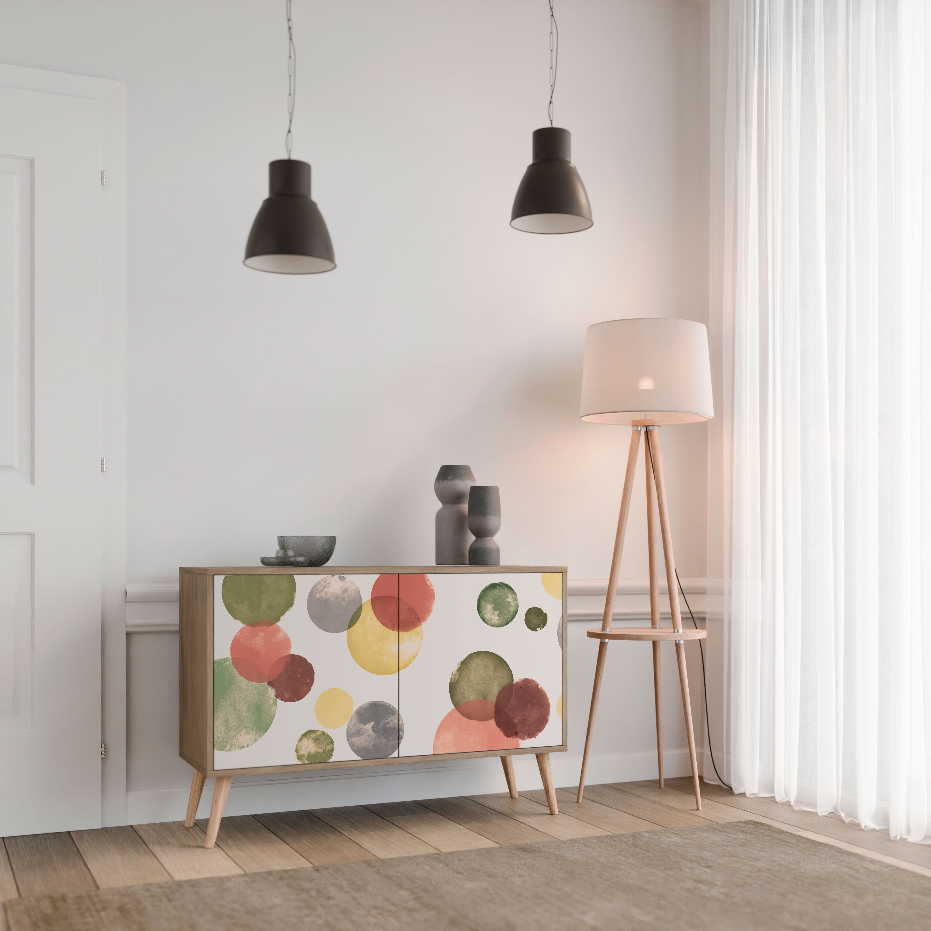 FLEETING HAPPINESS 2-Door Sideboard in Oak Effect