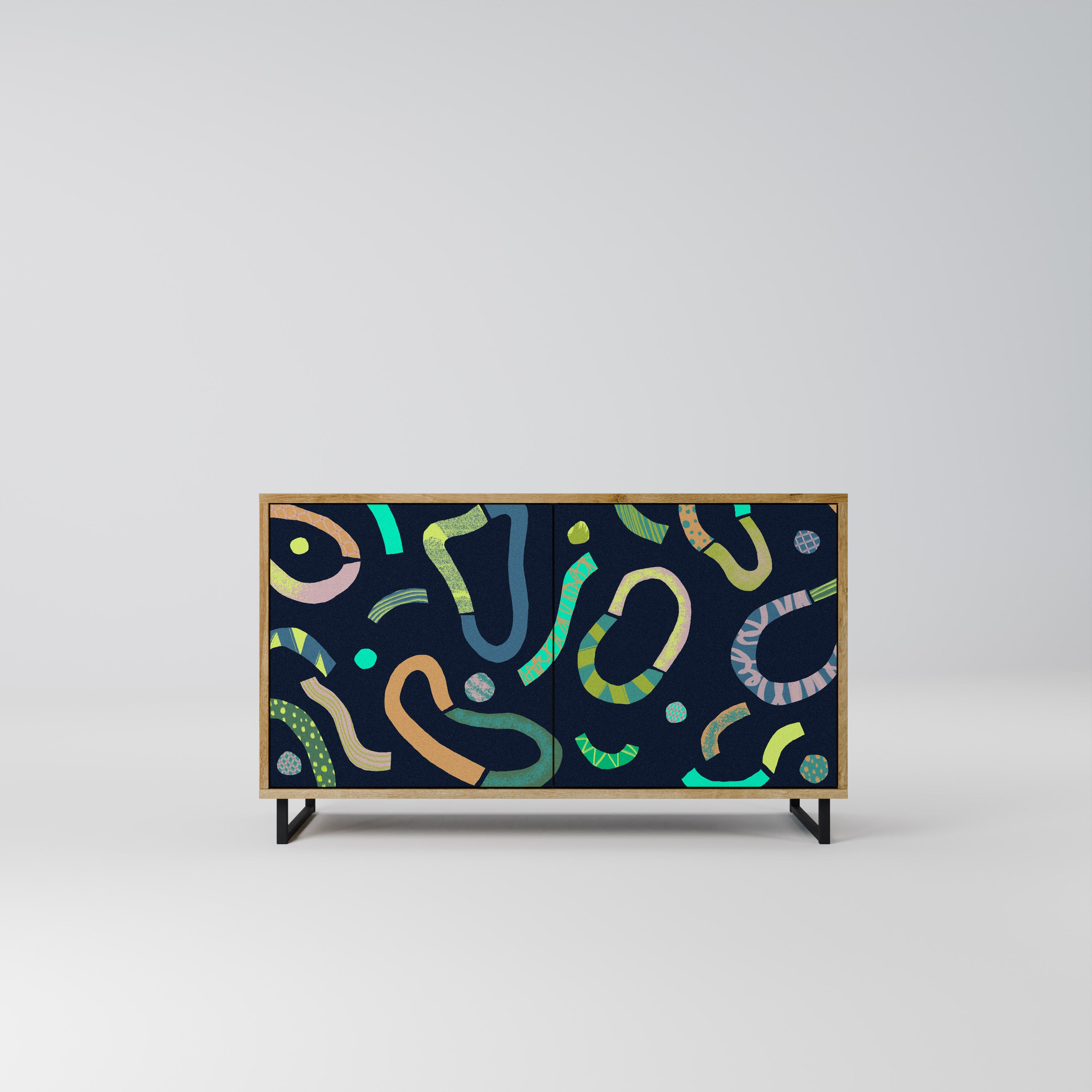 CONTRAST DANCE 2-Door Sideboard in Oak Effect