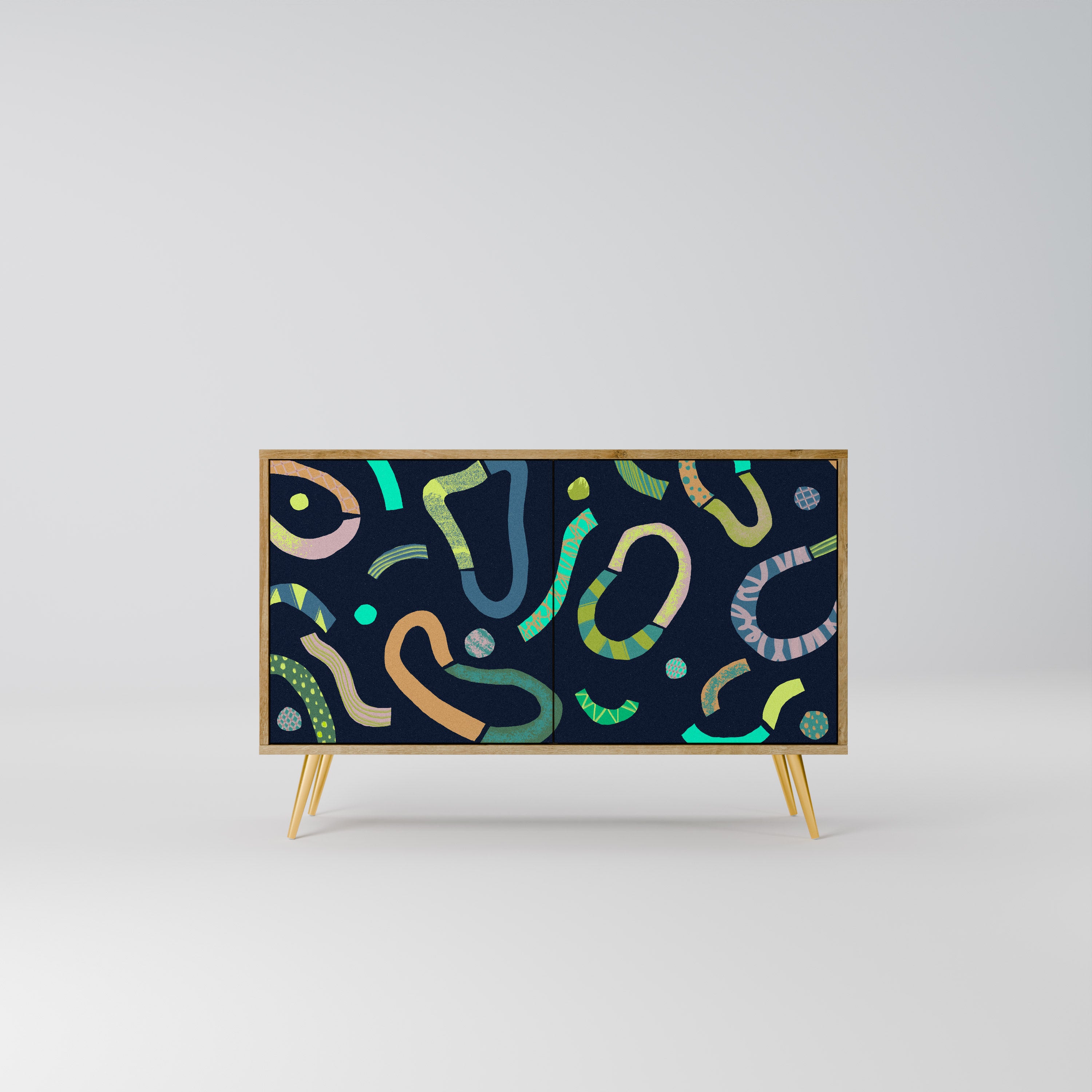 CONTRAST DANCE 2-Door Sideboard in Oak Effect