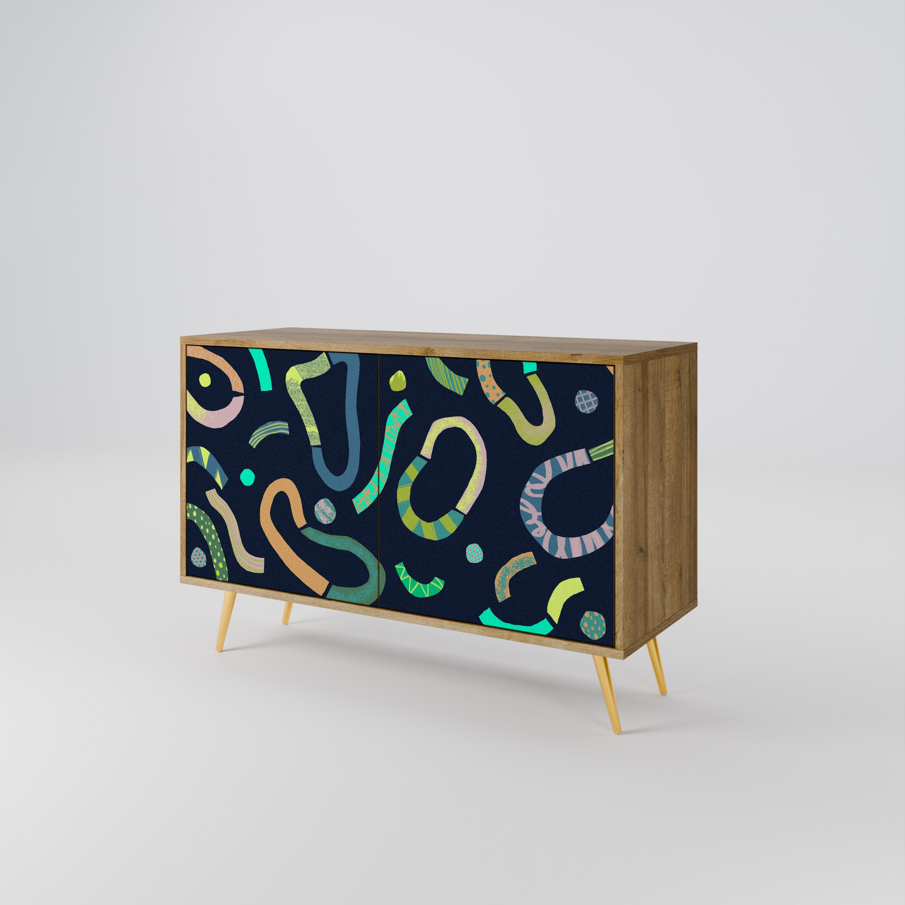 CONTRAST DANCE 2-Door Sideboard in Oak Effect