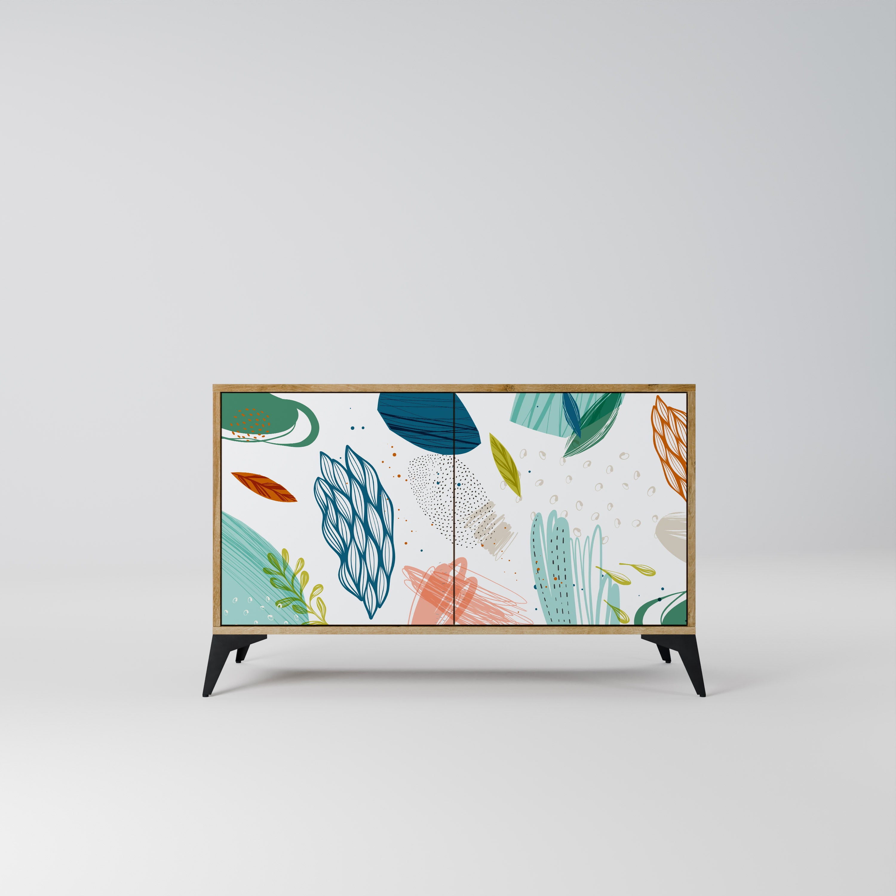 BOTANICAL HURRICANE 2-Door Sideboard in Oak Effect