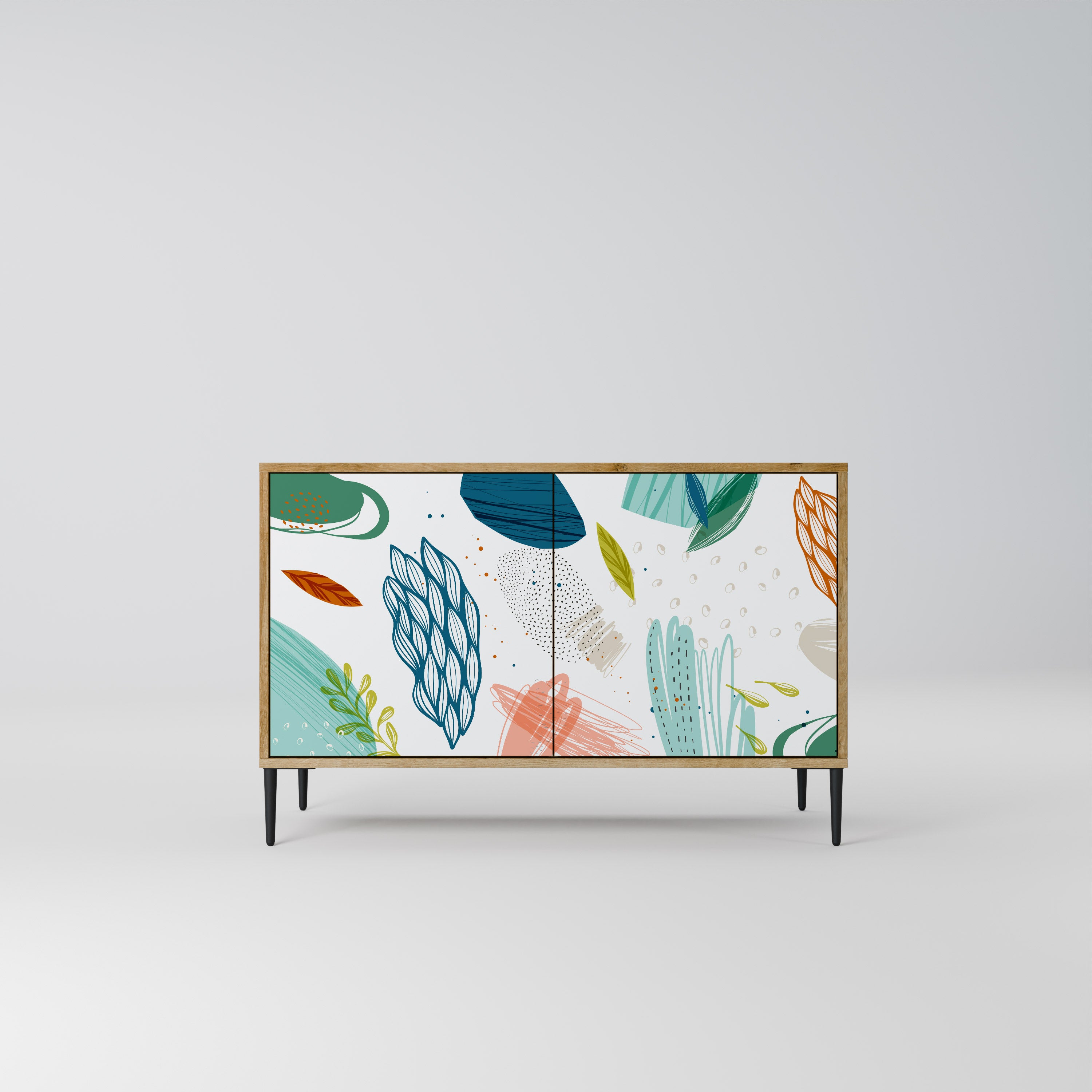 BOTANICAL HURRICANE 2-Door Sideboard in Oak Effect