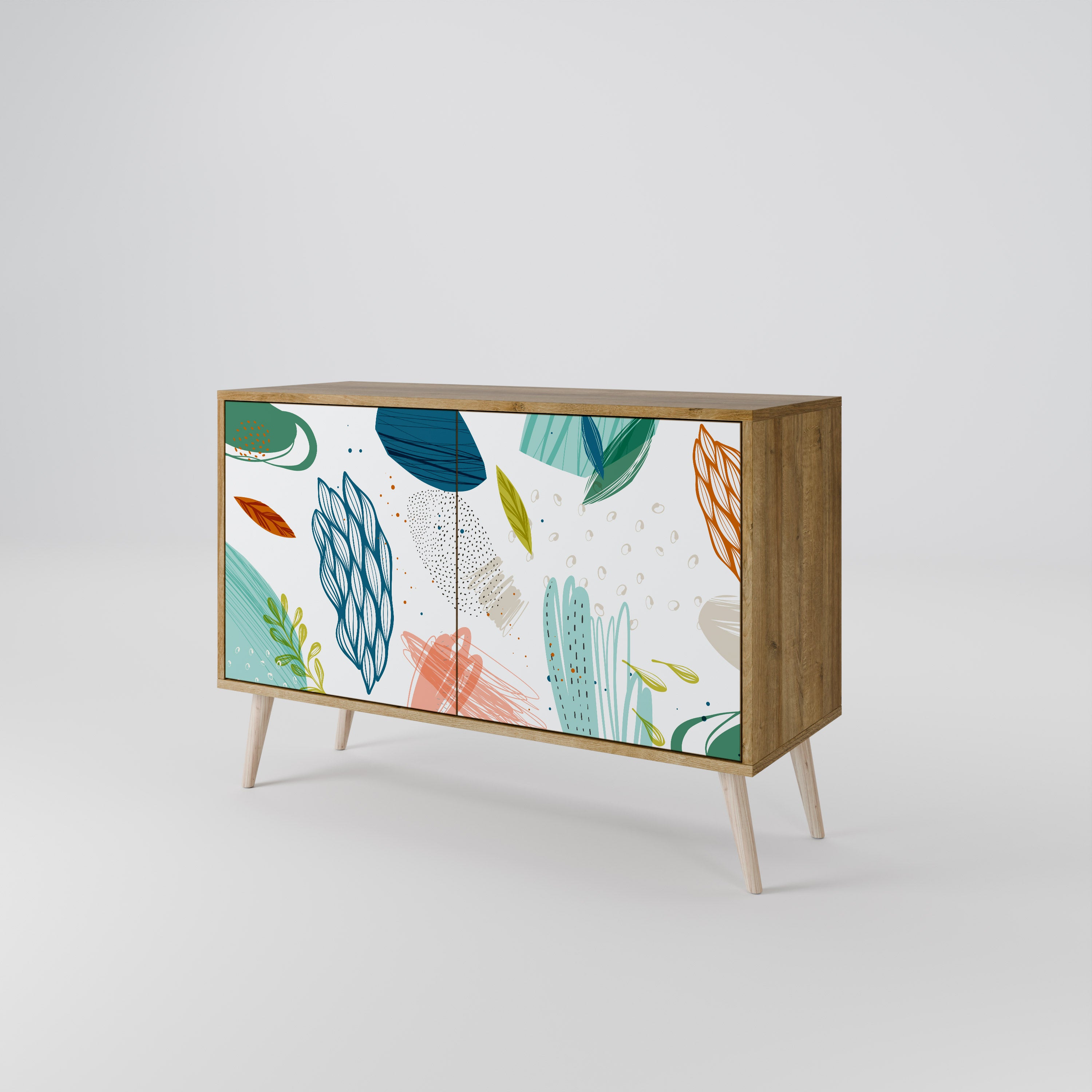 BOTANICAL HURRICANE 2-Door Sideboard in Oak Effect