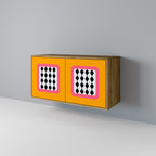 TEARS IN HEAVEN Aparador de 2 Puertas en Efecto Roble