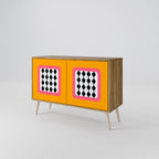 TEARS IN HEAVEN Aparador de 2 Puertas en Efecto Roble